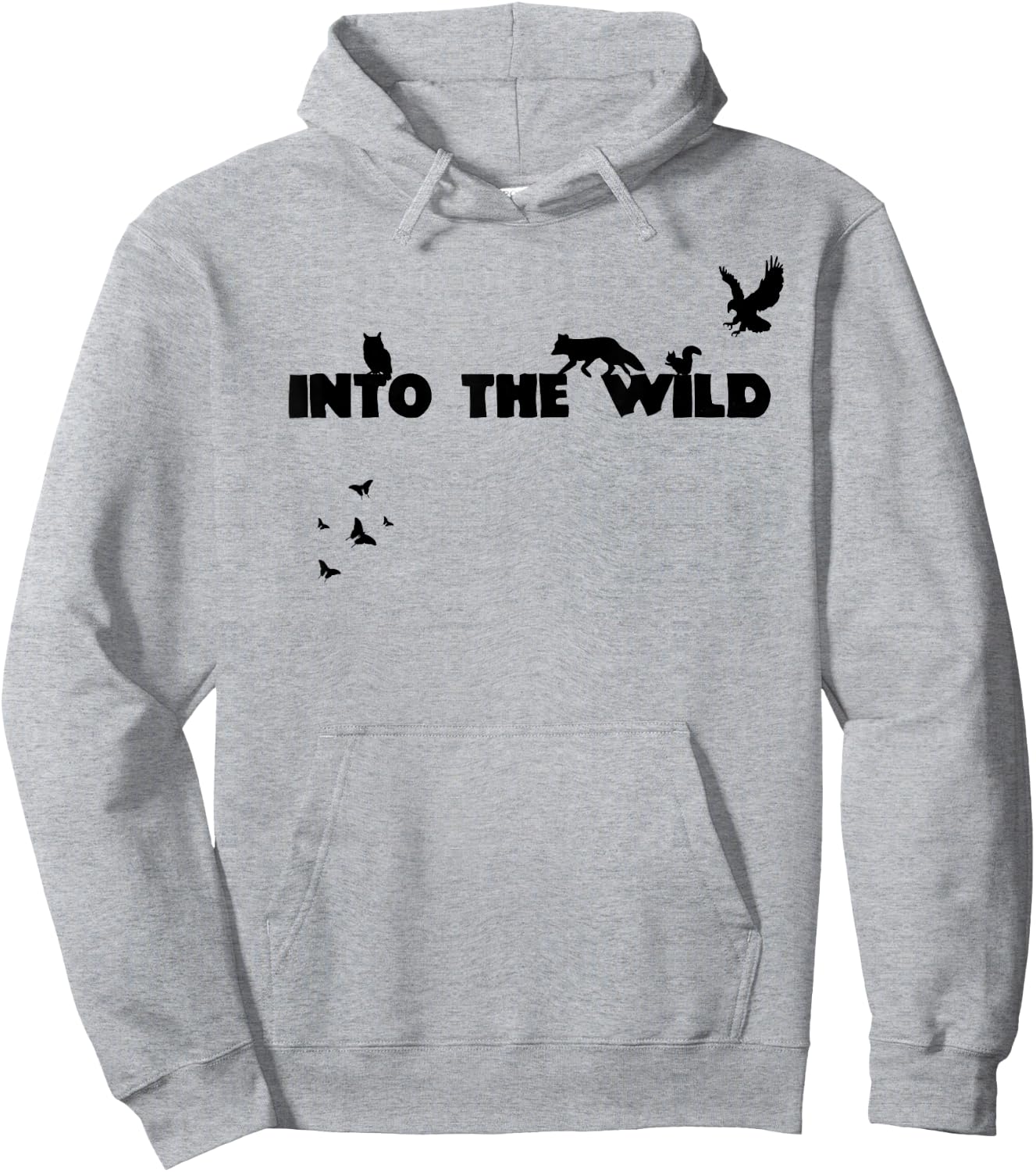 INTO THE WILD Pure nature with wild animals Hoodie - Hoodie | Ash