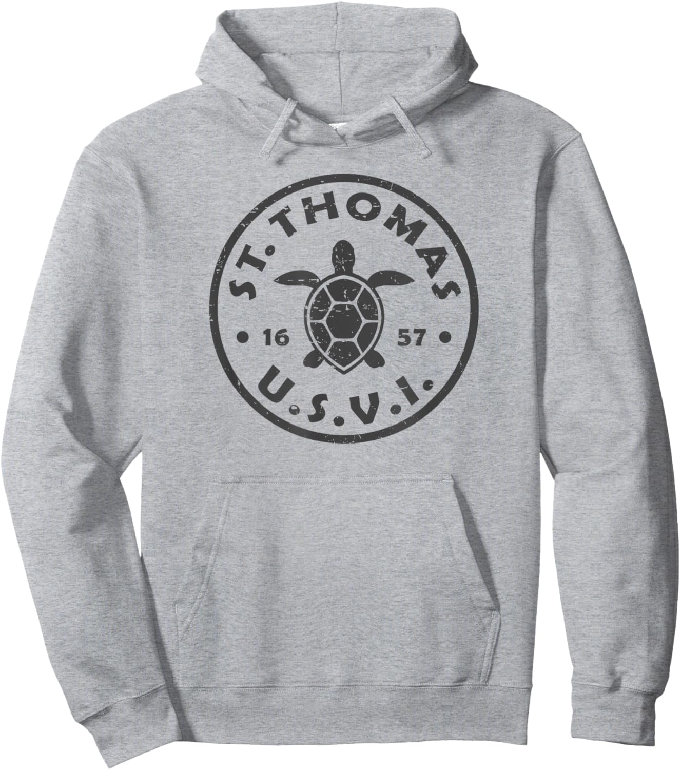 St Thomas USVI Sea Turtle Kids Souvenir Hoodie - Hoodie | Ash