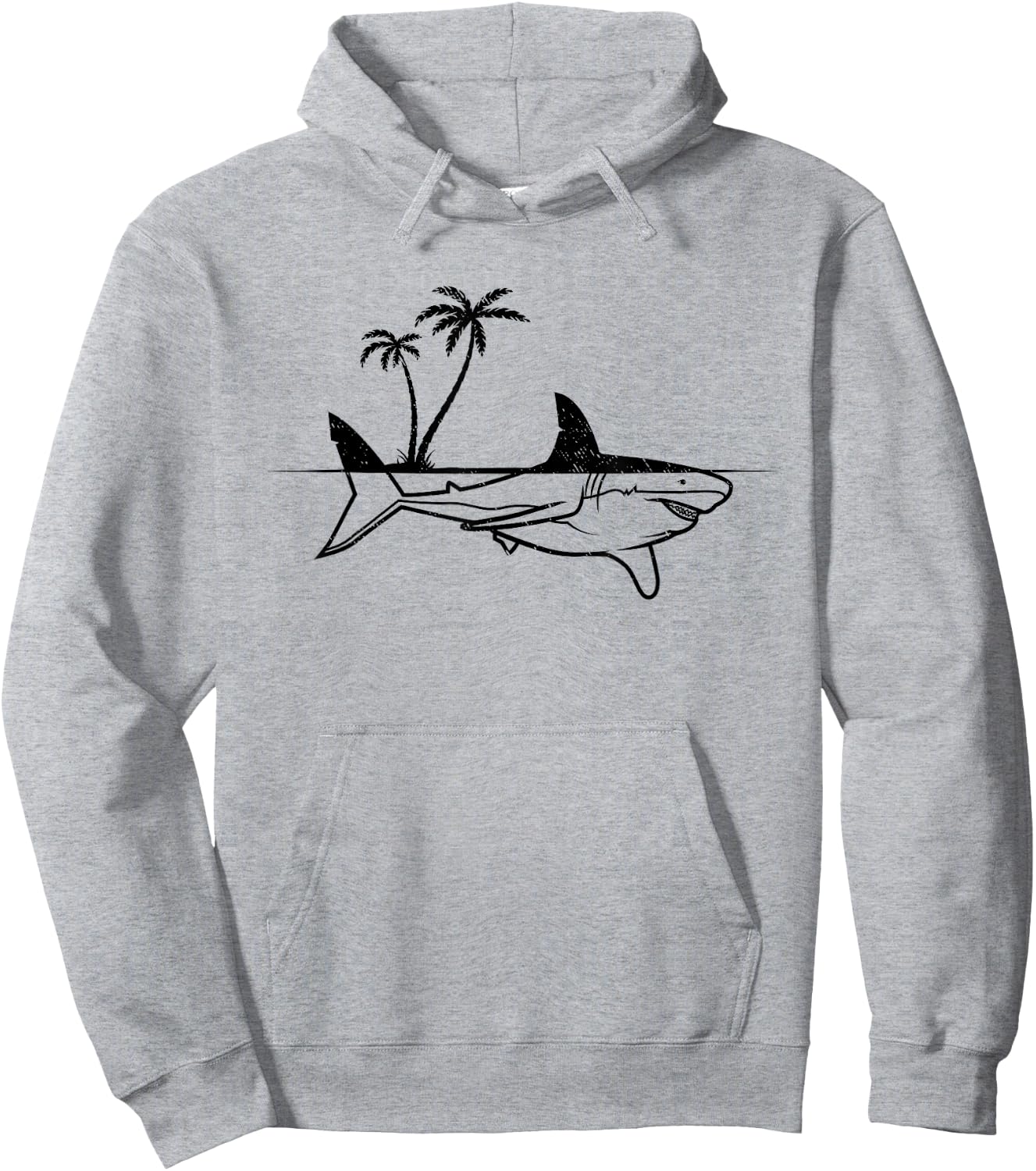 Shark Sharkfish Great White Shark Hoodie - Hoodie | Ash