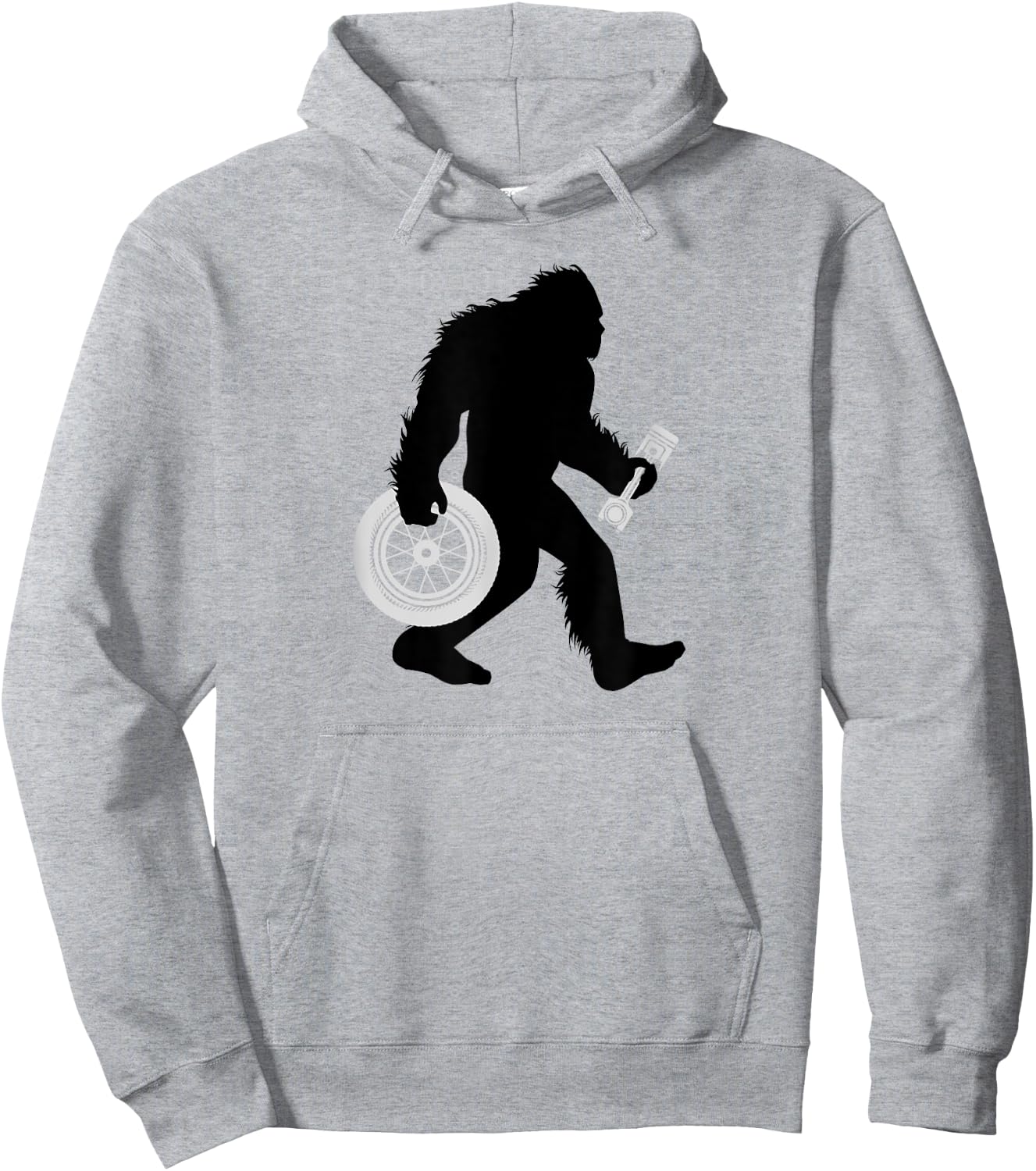 Bigfoot Mechanic Sasquatch Tire Technician Hoodie - Hoodie | Ash