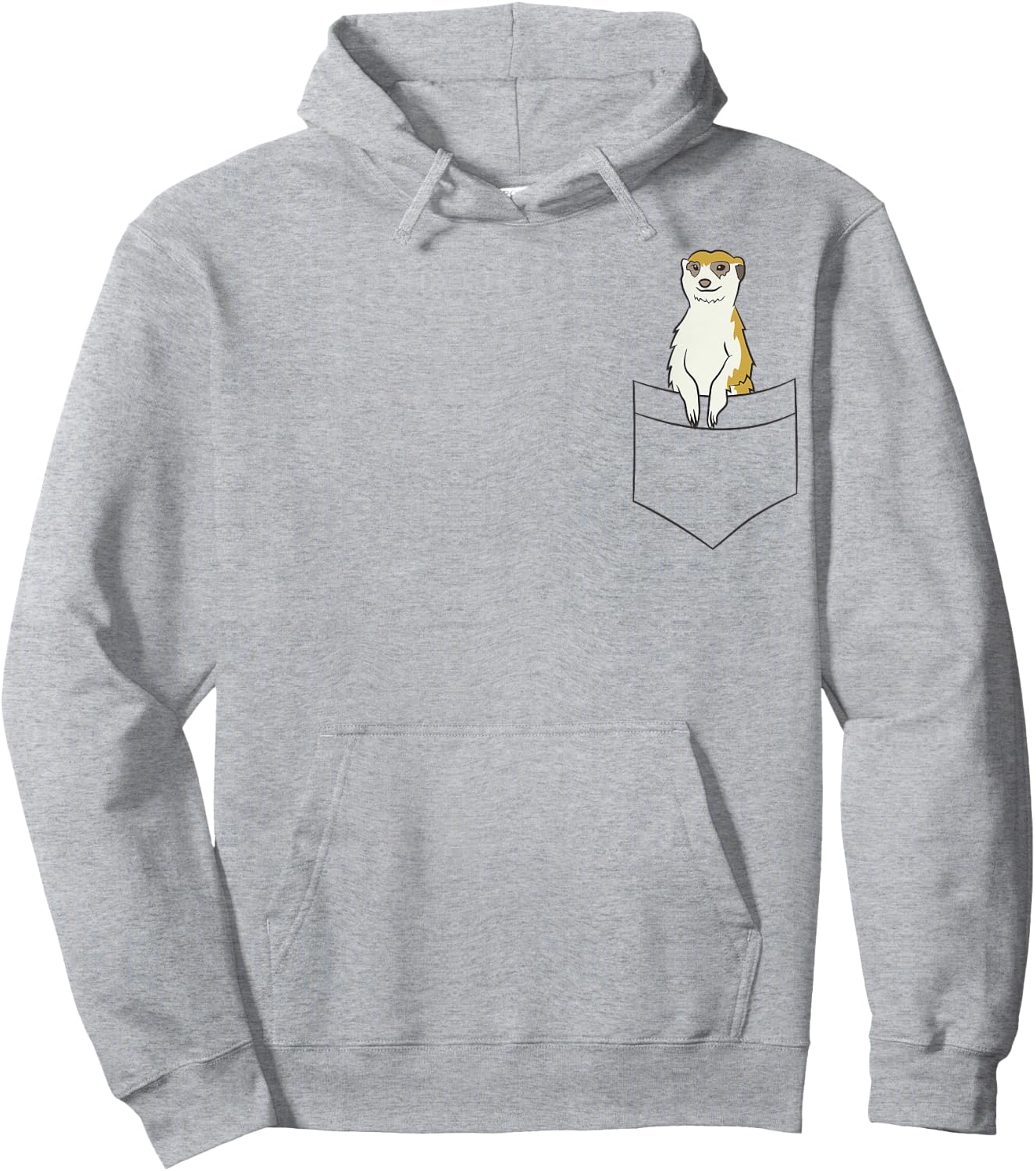 Funny Pocket Meerkat Funny Meerkat In A Pocket Hoodie - Hoodie | Ash