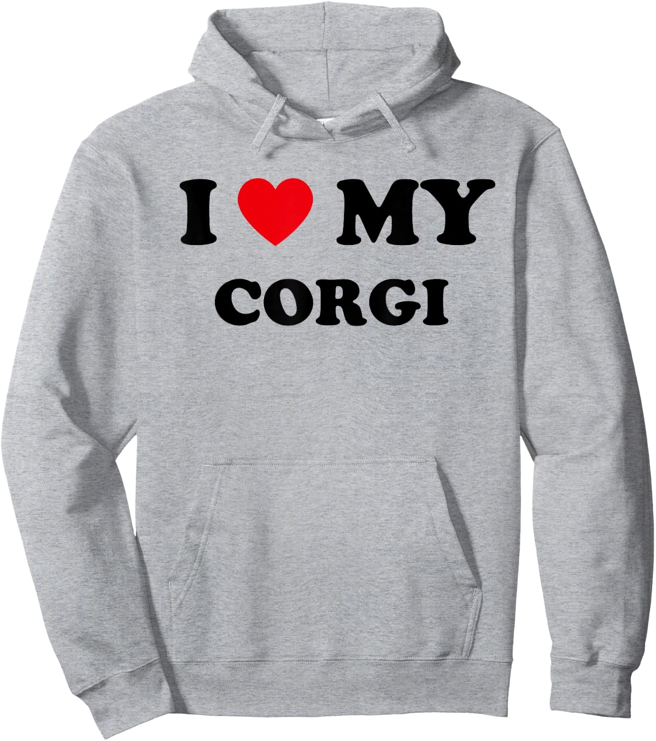 I Love Heart My Corgi Dog Funny Dogs Lover Hoodie - Hoodie | Ash