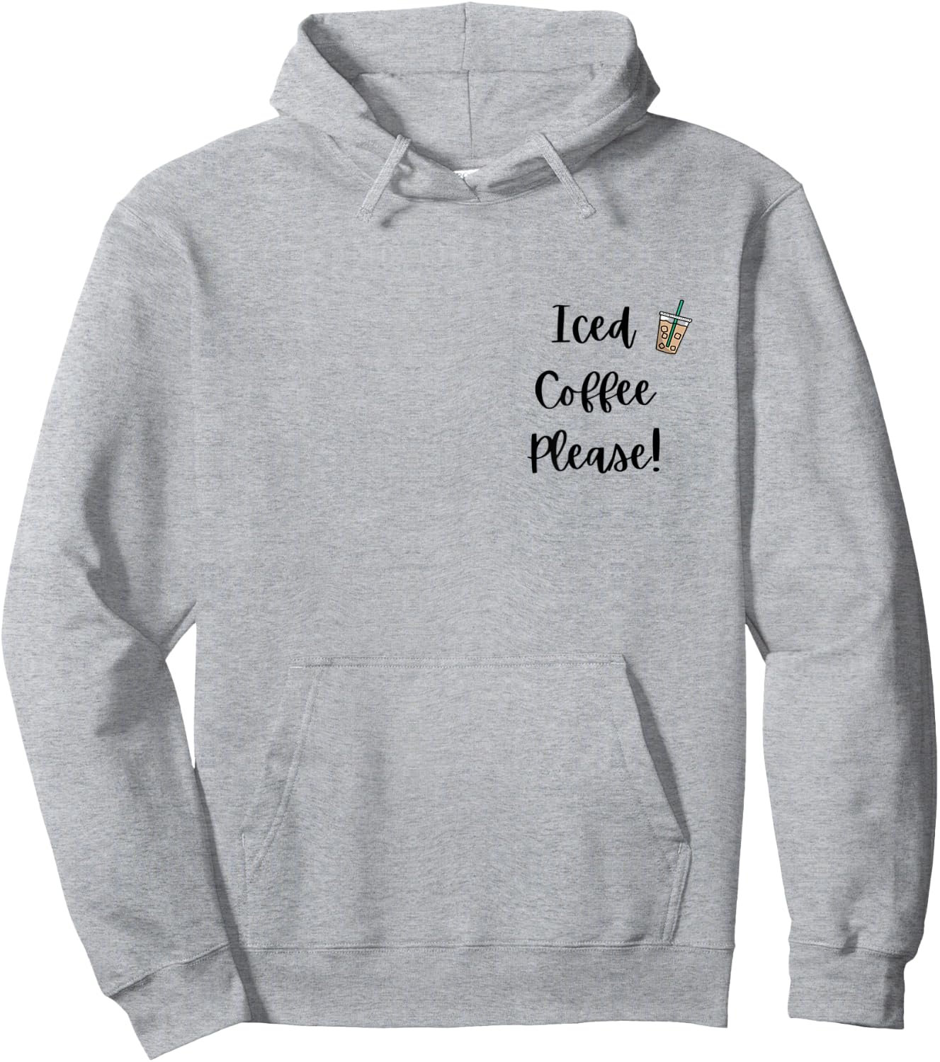 Iced Coffee Please! Hoodie - Hoodie | Ash