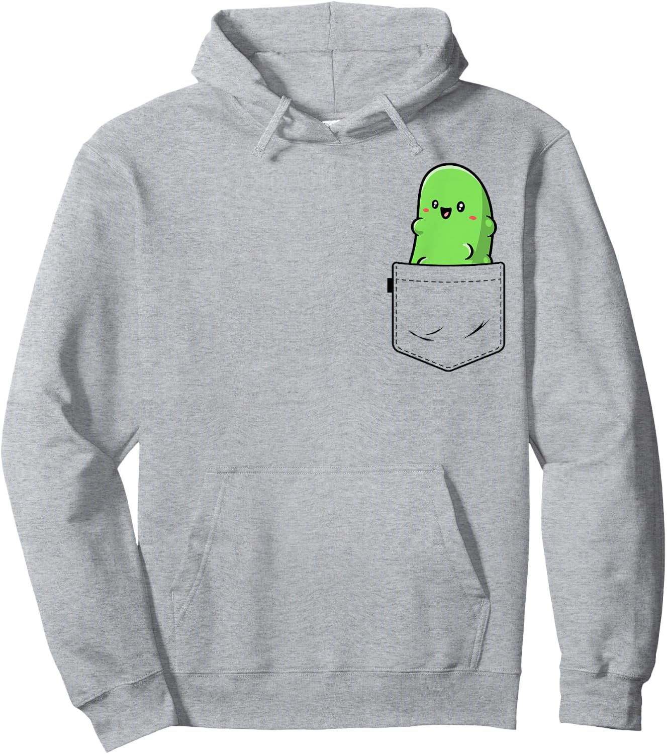 Pocket Pickle Funny Vegetable Cucumber Vegan Hoodie - Hoodie | Ash