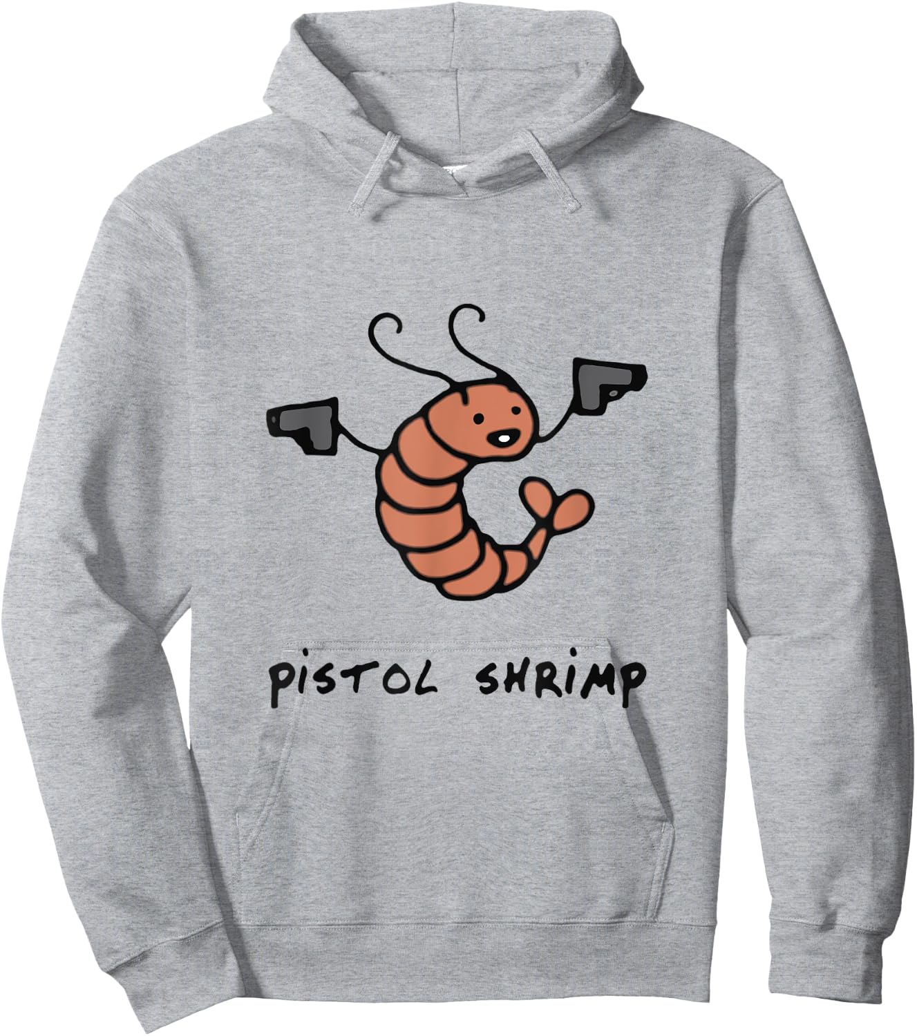 Pistol Shrimp Funny Sea Worm Sea Animals Hoodie - Hoodie | Ash