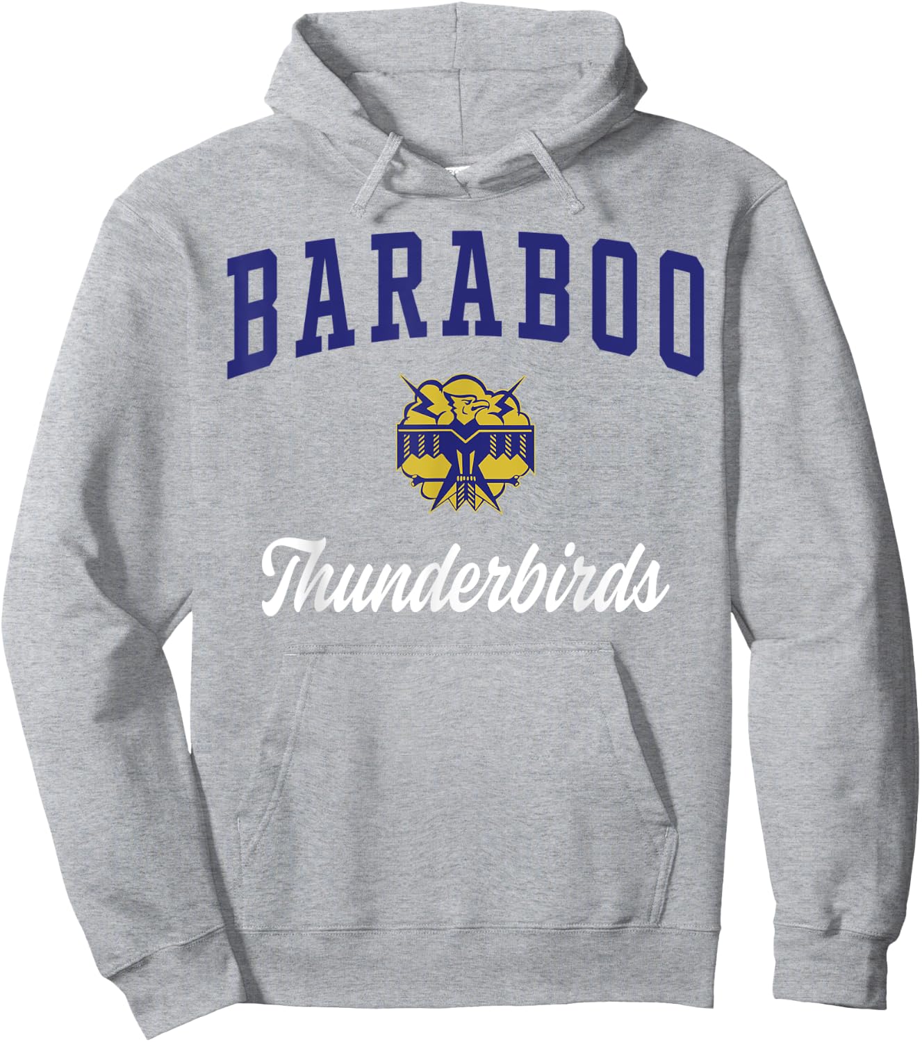 Baraboo High School Thunderbirds Hoodie - Hoodie | Ash
