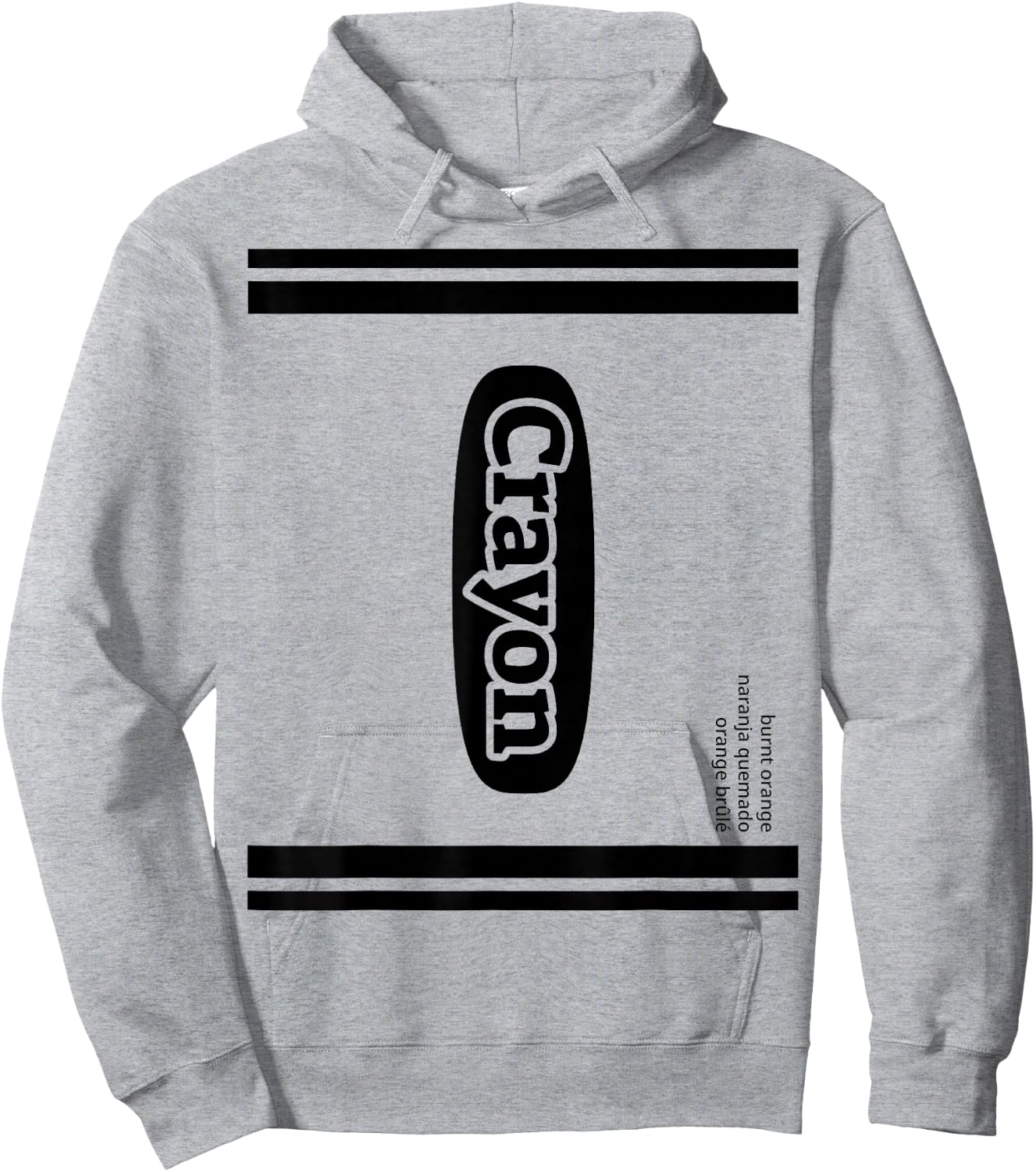 Crayon Burnt Orange Group Costume Hoodie - Hoodie | Ash