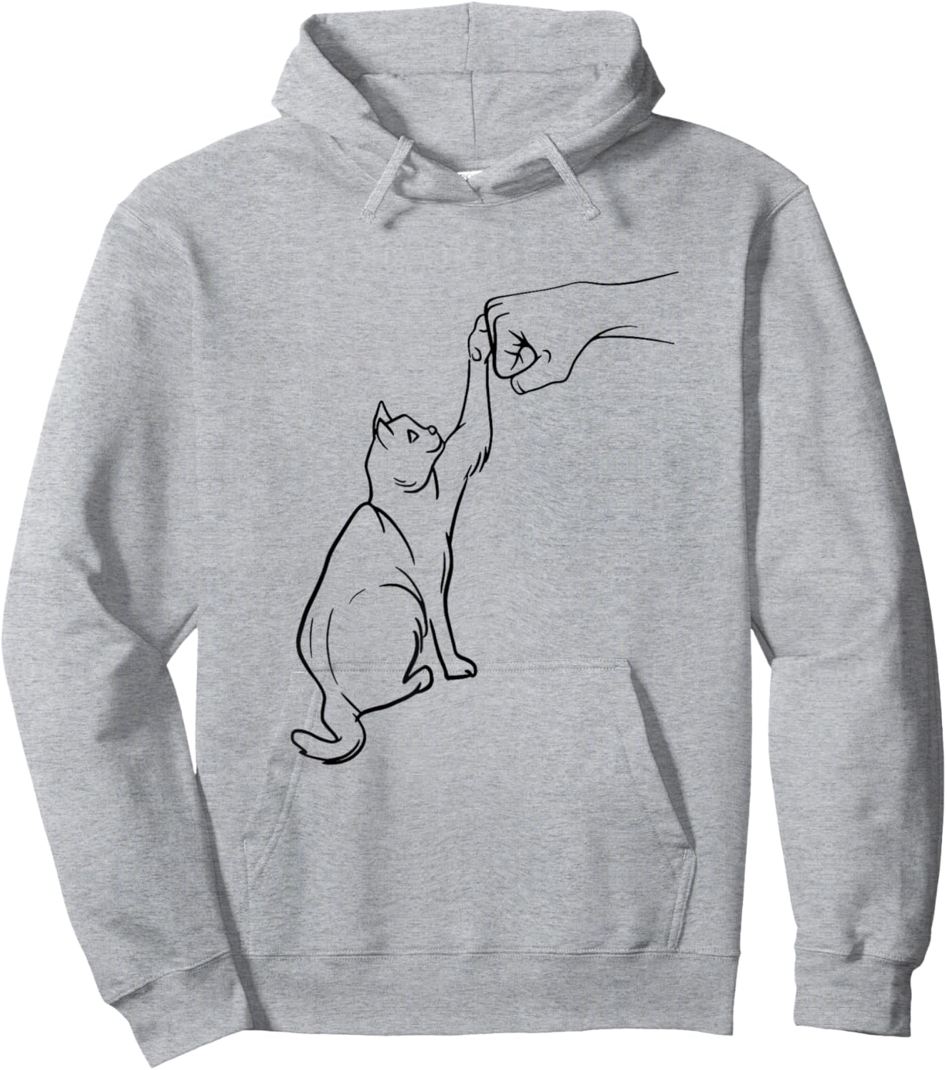 Funny Cat Best Friend Fist Bump Cat Lover Hoodie - Hoodie | Ash