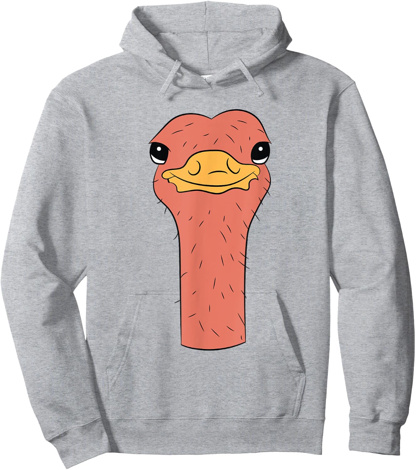 Ostrich Head Ostrich Funny Ostrich Costume Hoodie - Hoodie | Ash