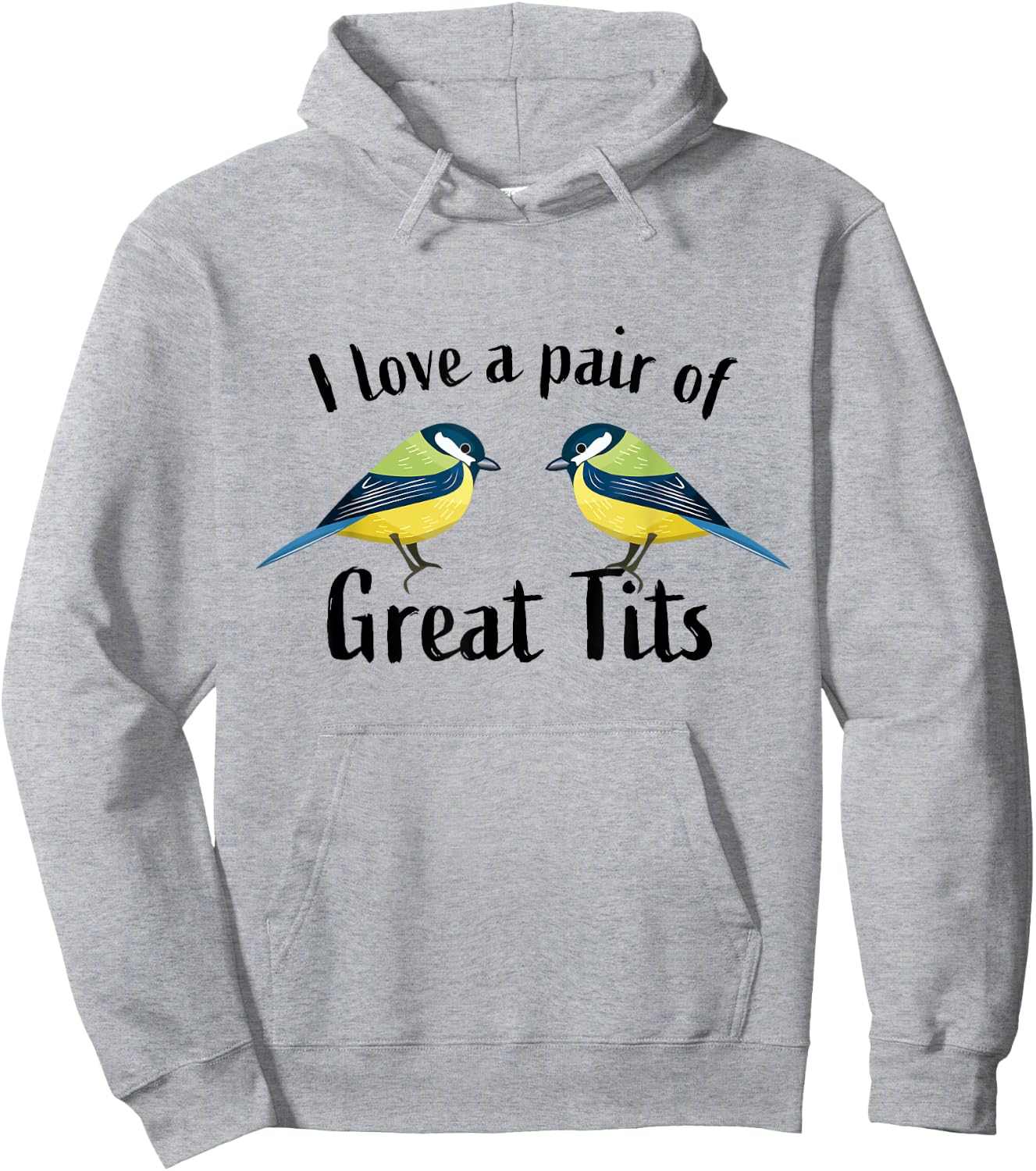 Pair of great tits | bird watching Gift Hoodie - Hoodie | Ash