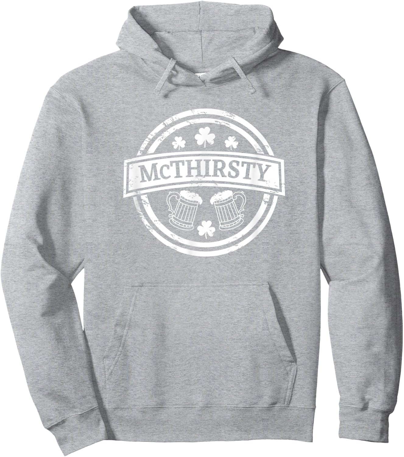 McThirsty Funny Drinking St Patricks Day Hoodie - Hoodie | Ash