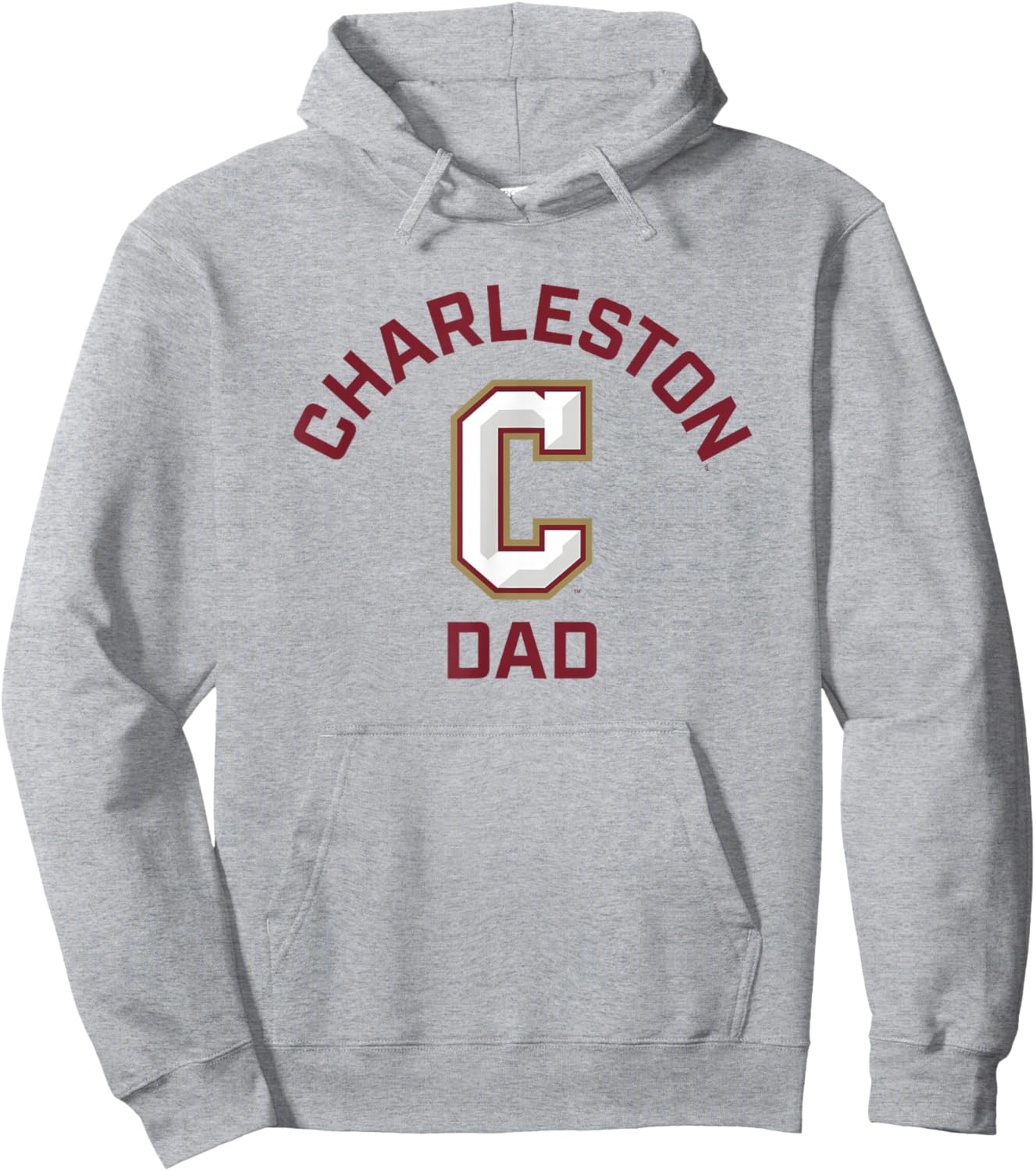 College of Charleston Cougars Arched Dad Hoodie - Hoodie | Ash