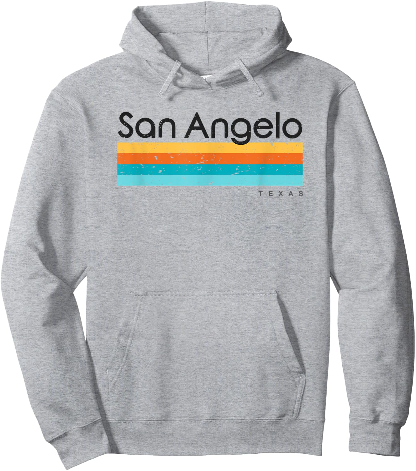 Vintage San Angelo TX Texas USA Retro Design Hoodie - Hoodie | Ash