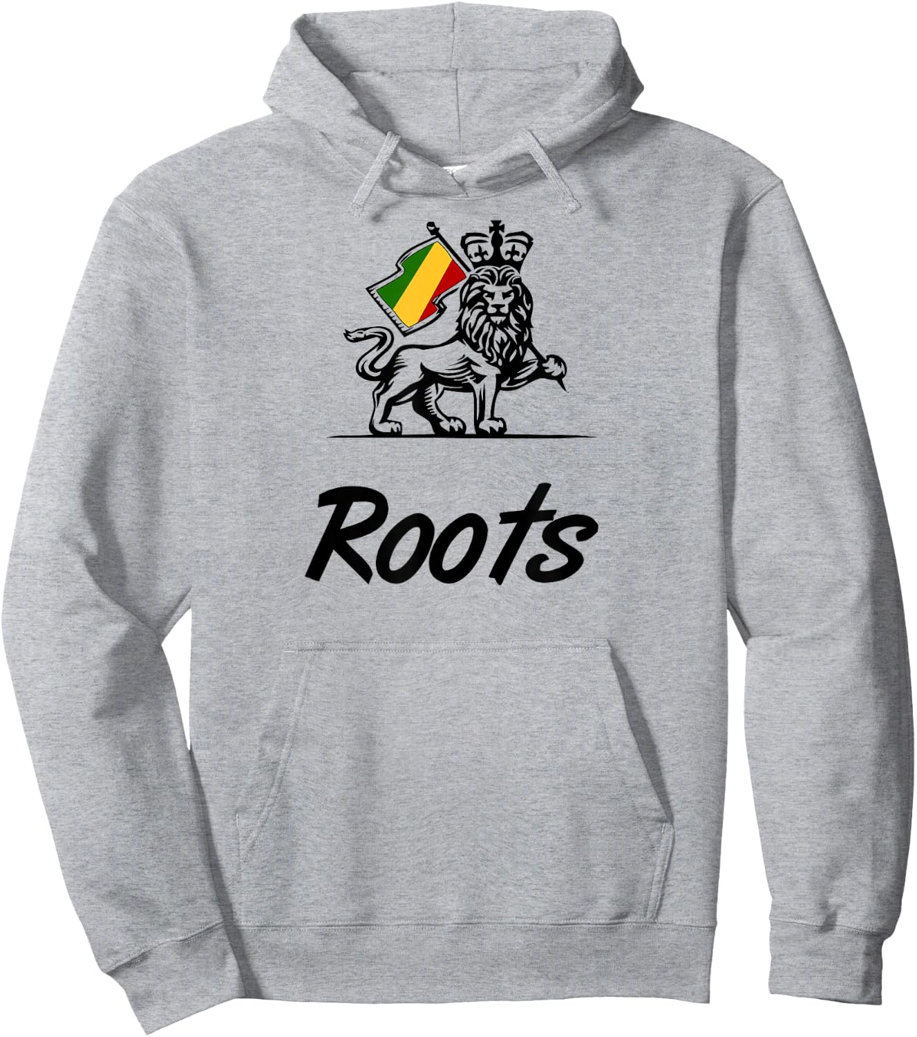 Roots Lion of Judah with reggae colors Hoodie - Hoodie | Ash