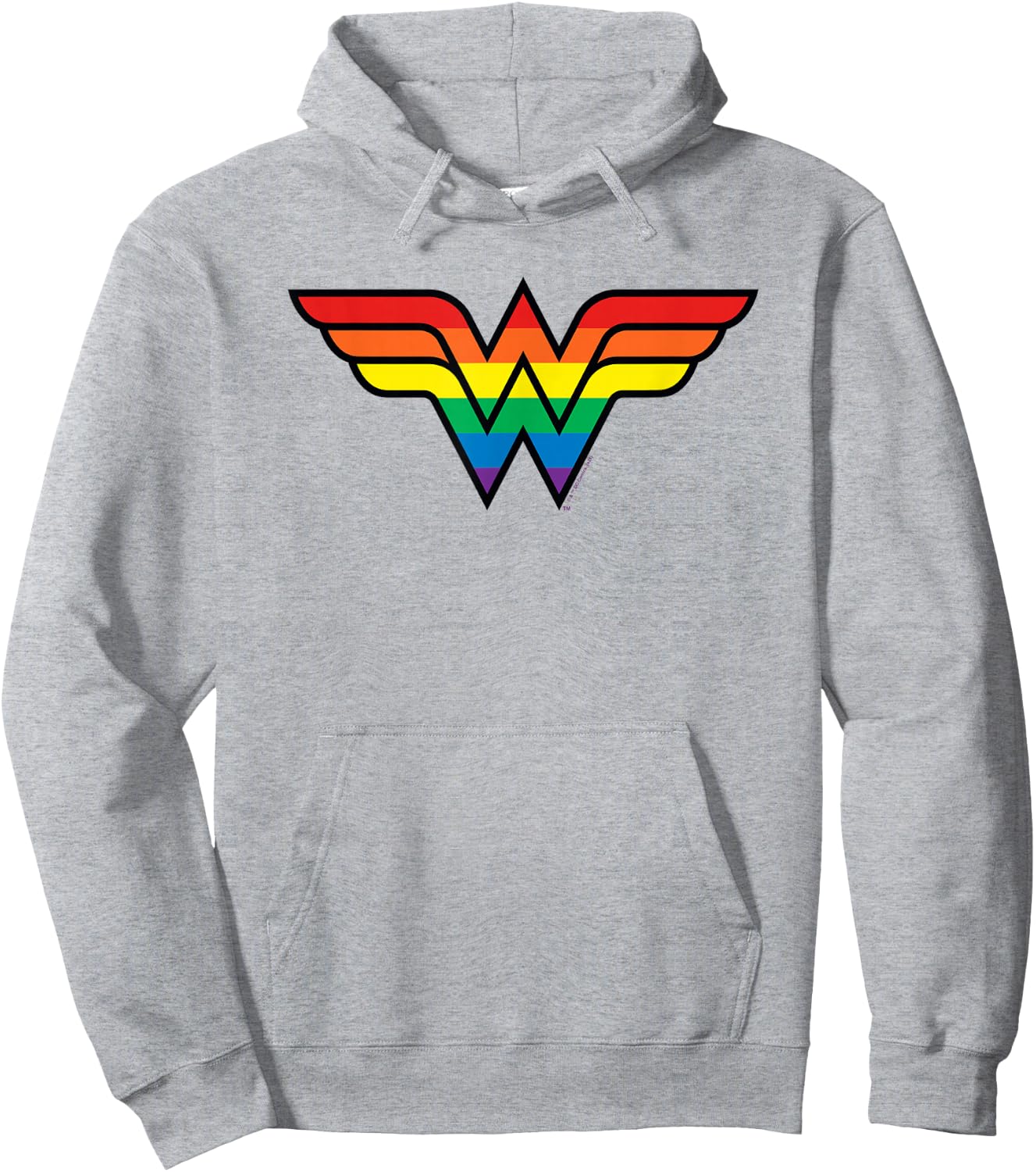 DC Comics Pride Wonder Woman Rainbow Logo Hoodie - Hoodie | Ash