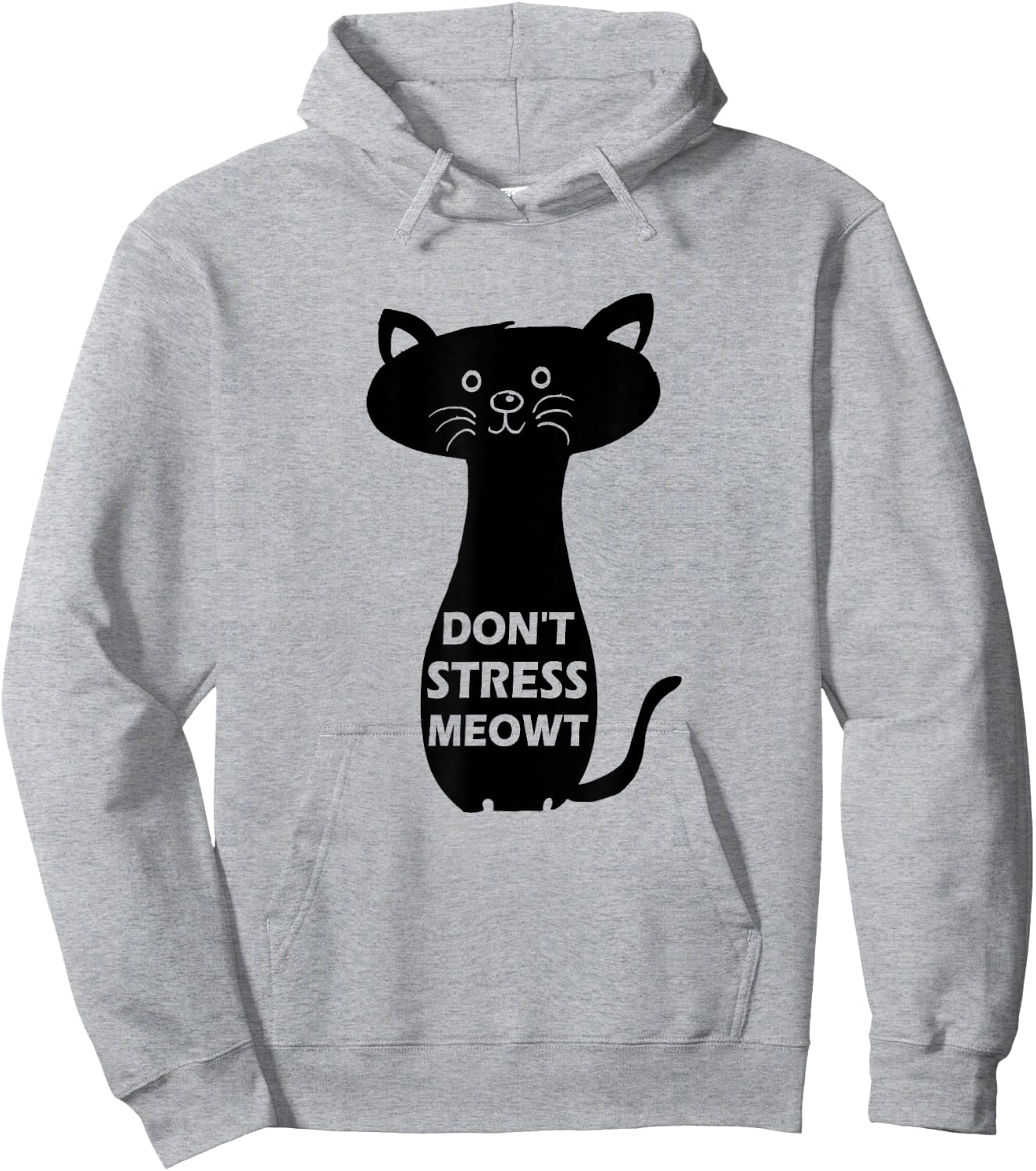 Don't Stress Meowt Funny Cat Hoodie - Hoodie | Ash