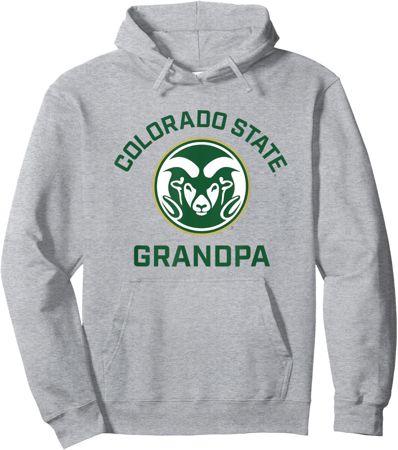 Colorado State University Rams Arched Grandpa Hoodie - Hoodie | Ash