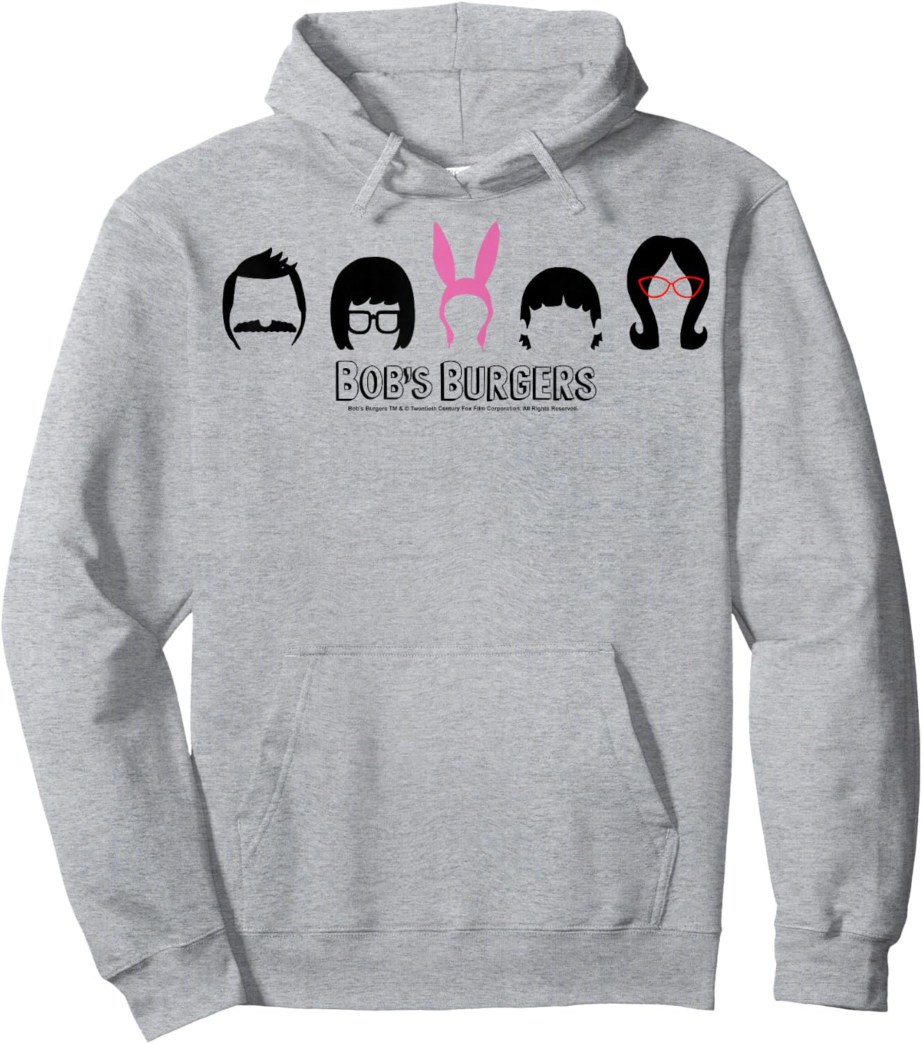 Bob's Burgers Family Hair Hoodie - Hoodie | Ash