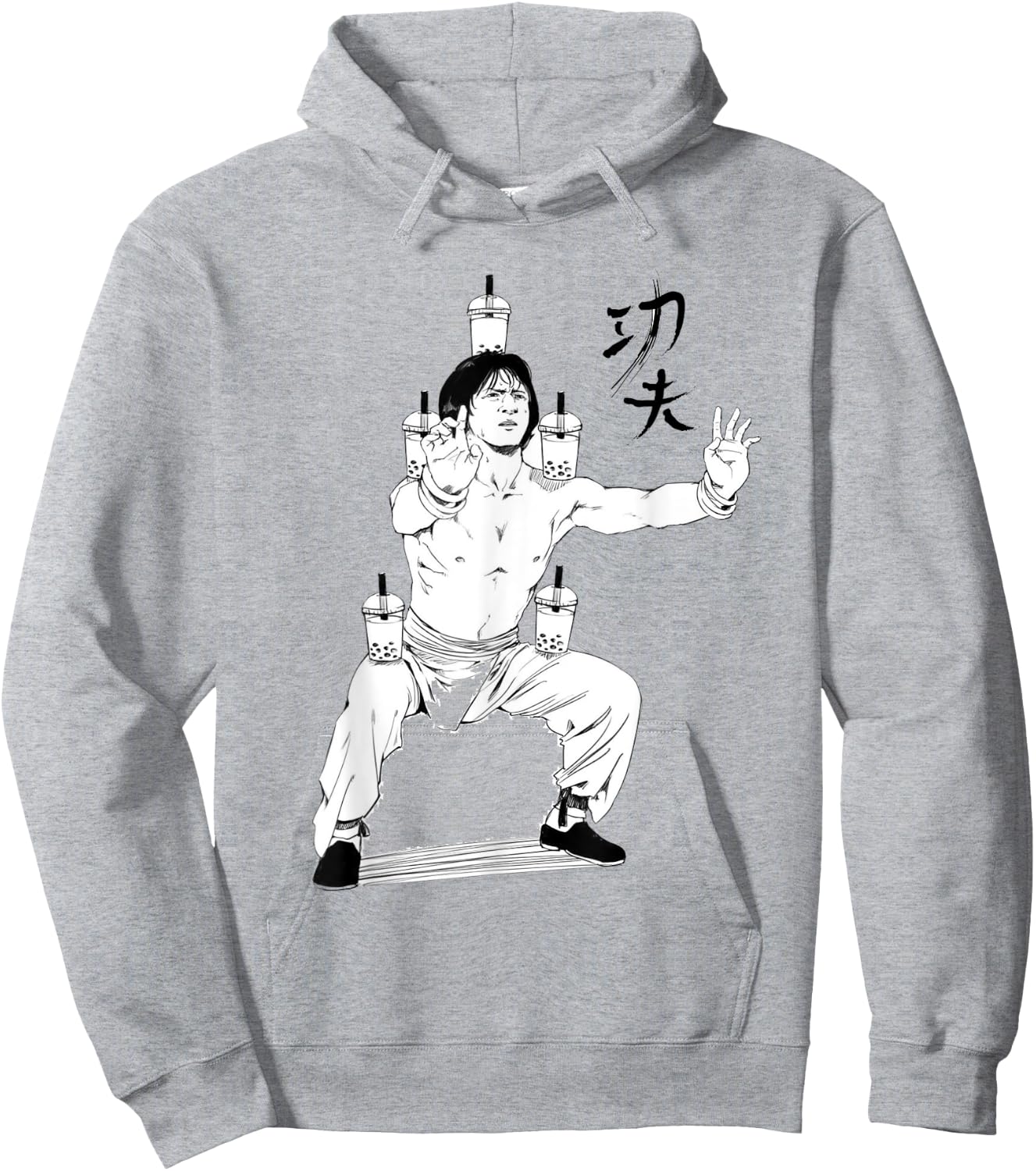 Kung Fu Horse Stance Train Hard Hoodie - Hoodie | Ash