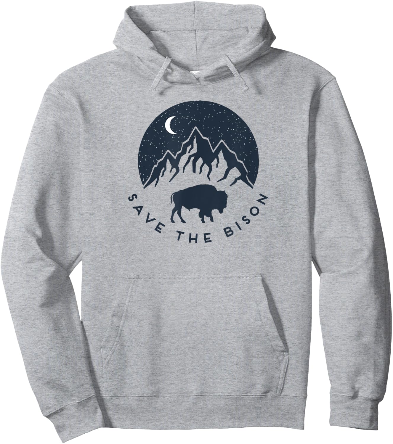 Save The Bison Hoodie - Hoodie | Ash