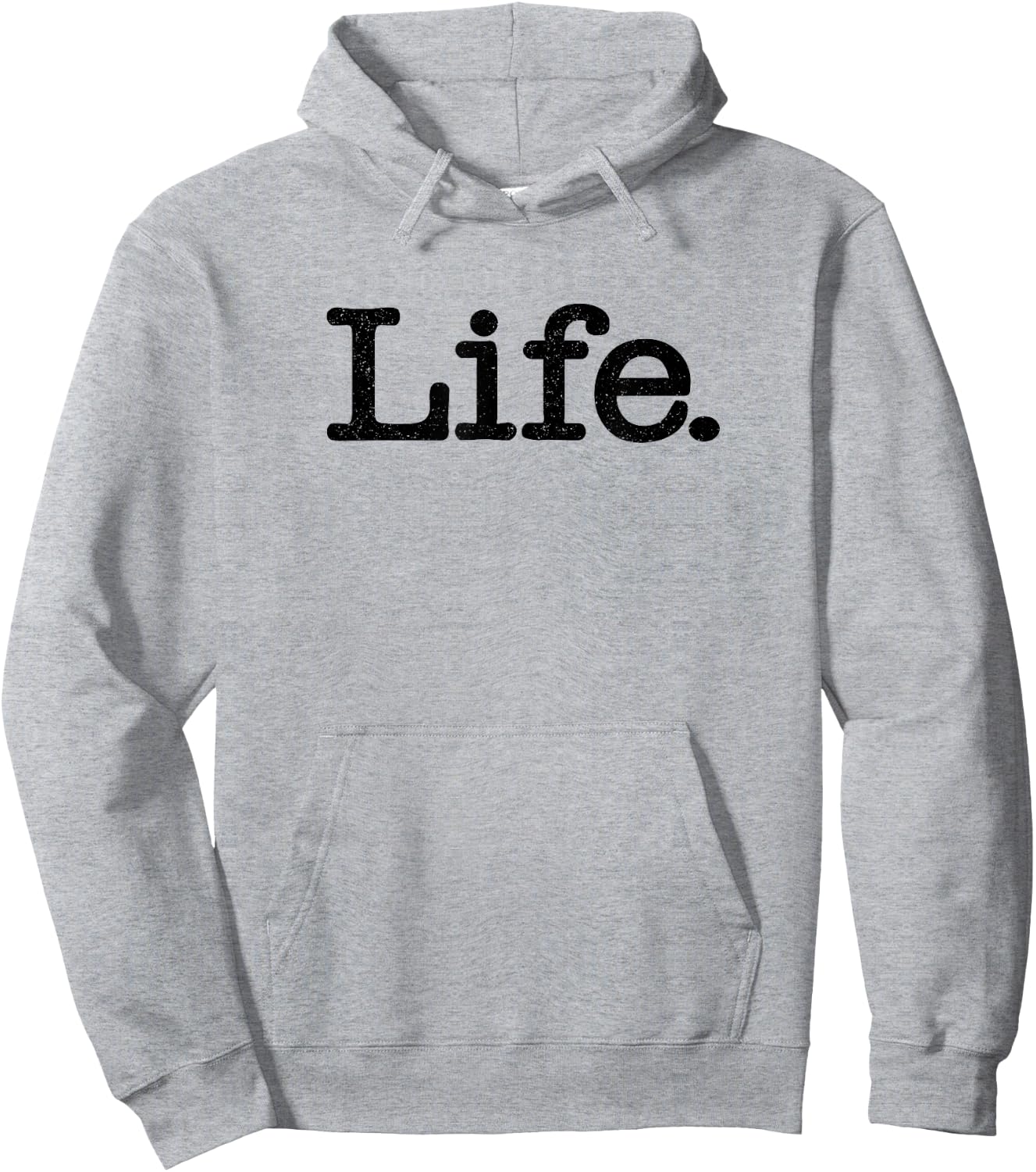 Life the Word Life on a Hoodie - Hoodie | Ash