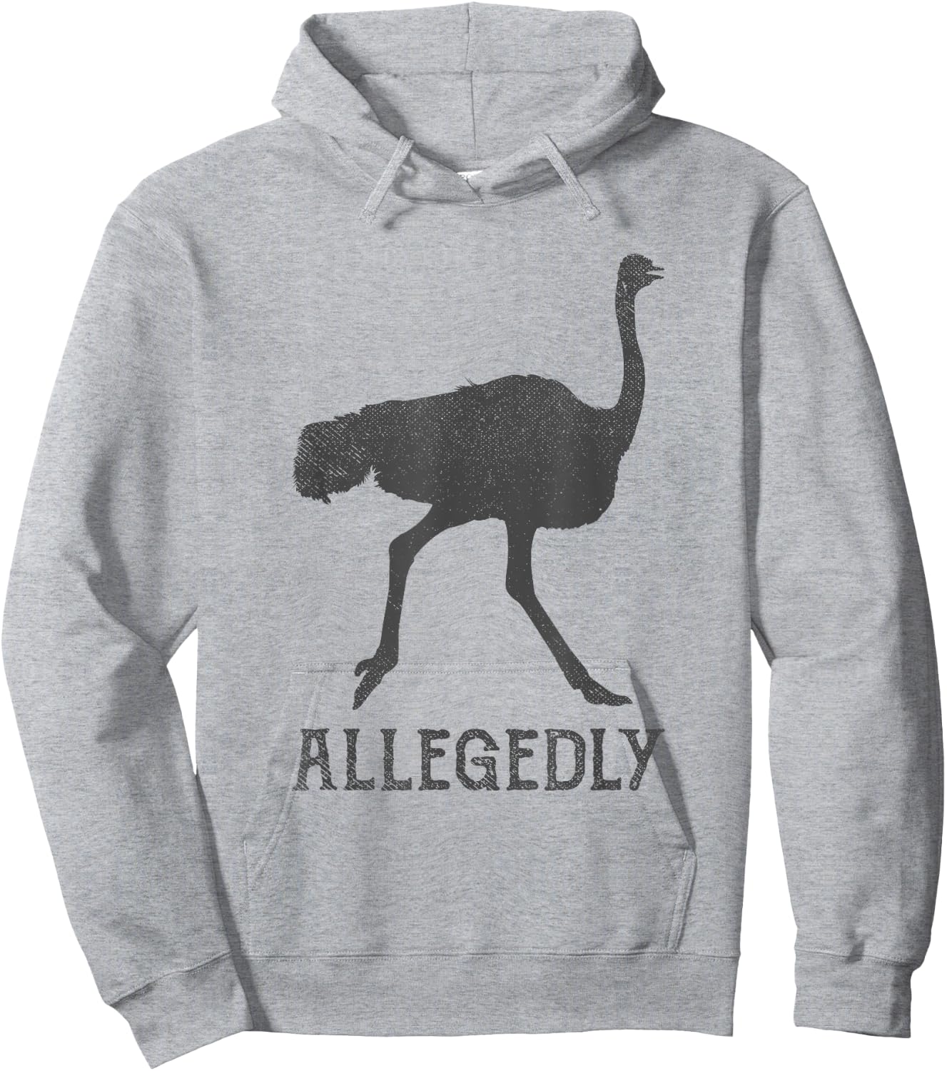 Vintage Funny Bird Lover Allegedly Ostrich Hoodie - Hoodie | Ash