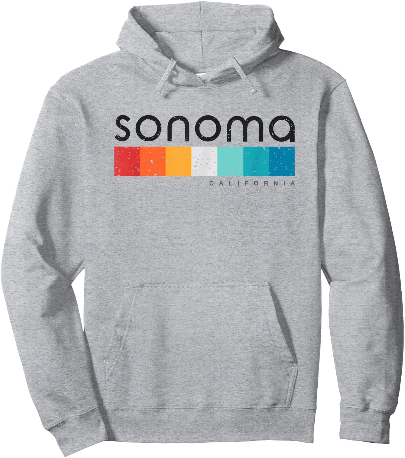 Sonoma California CA USA Retro Design Hoodie - Hoodie | Ash