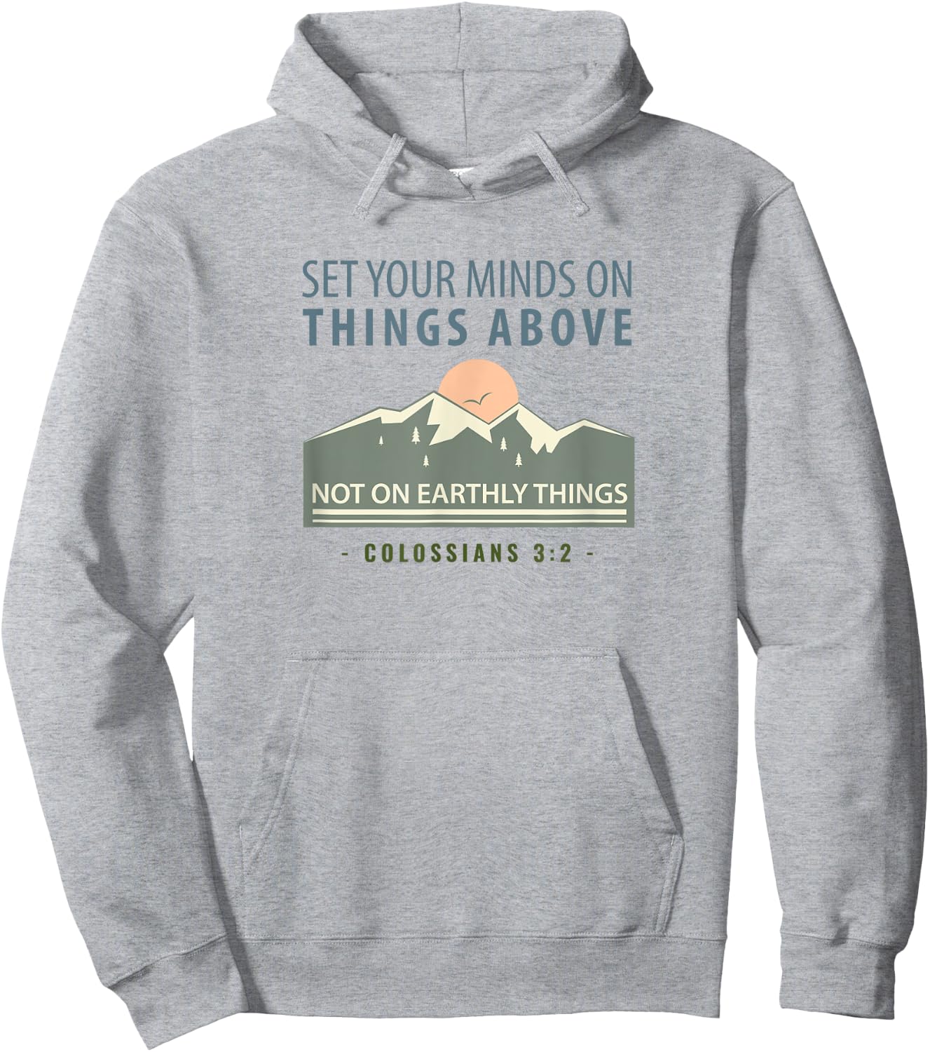 Bible Verse Colossians 3 2 Christian Gift Hoodie - Hoodie | Ash