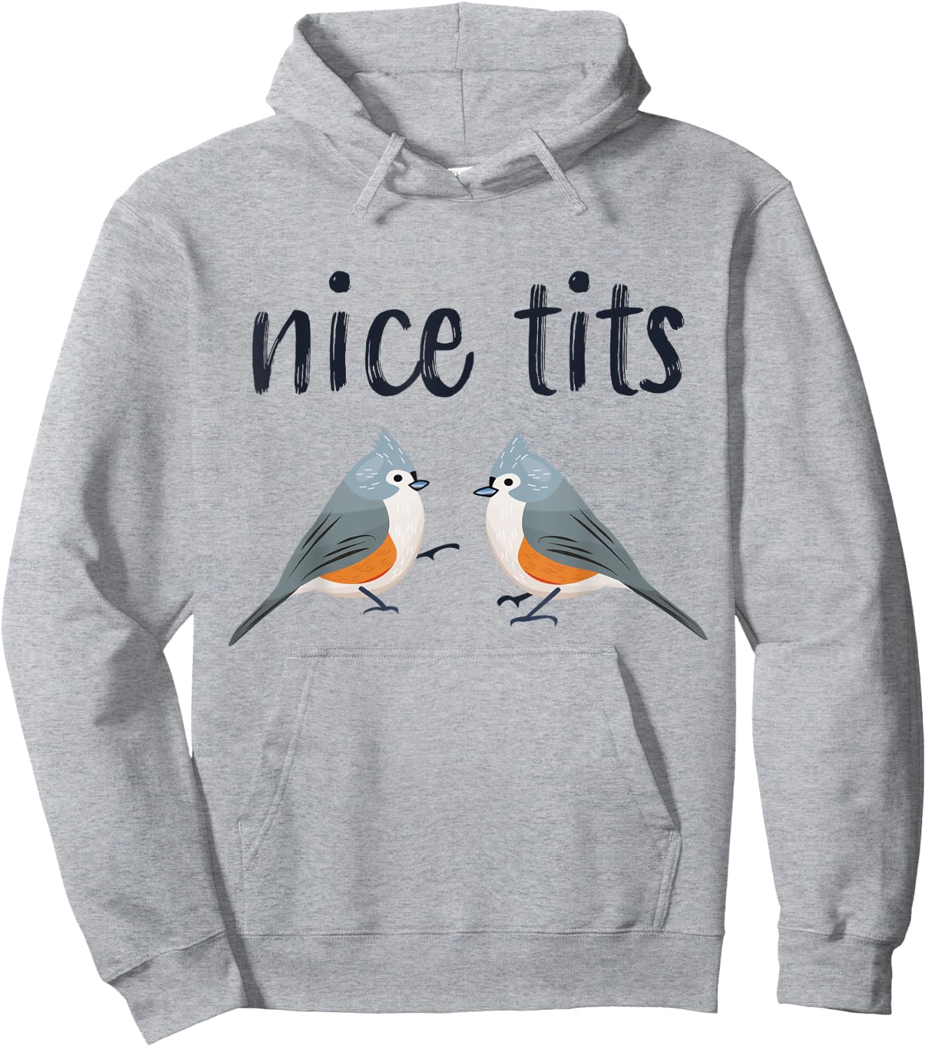 Tufted titmouse Funny Bird watching Gift Hoodie - Hoodie | Ash