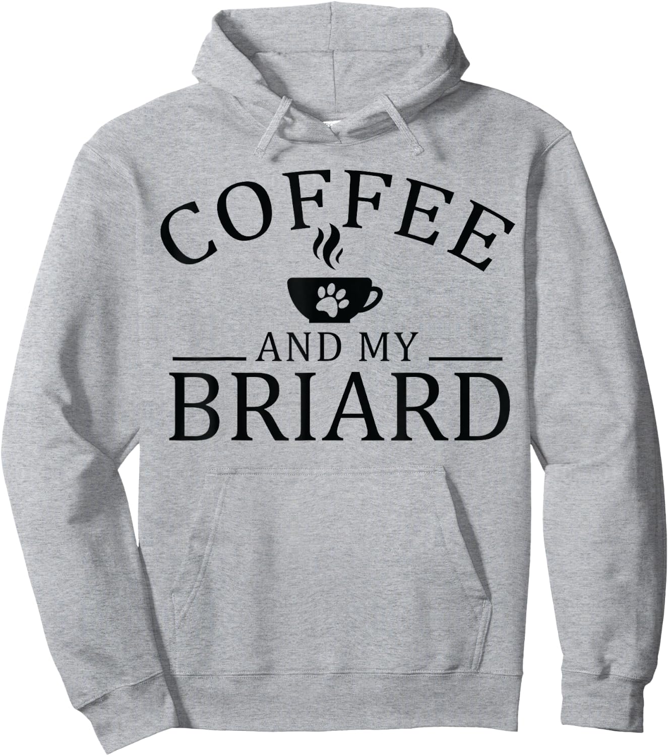 Briard Dog And Coffee Women Hoodie - Hoodie | Ash