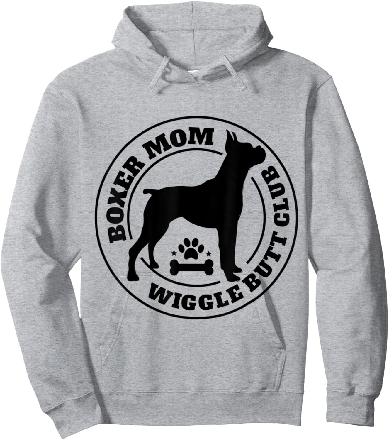 Boxer Mom Wiggle Butt Club Boxer Dog Gifts Men Hoodie - Hoodie | Ash