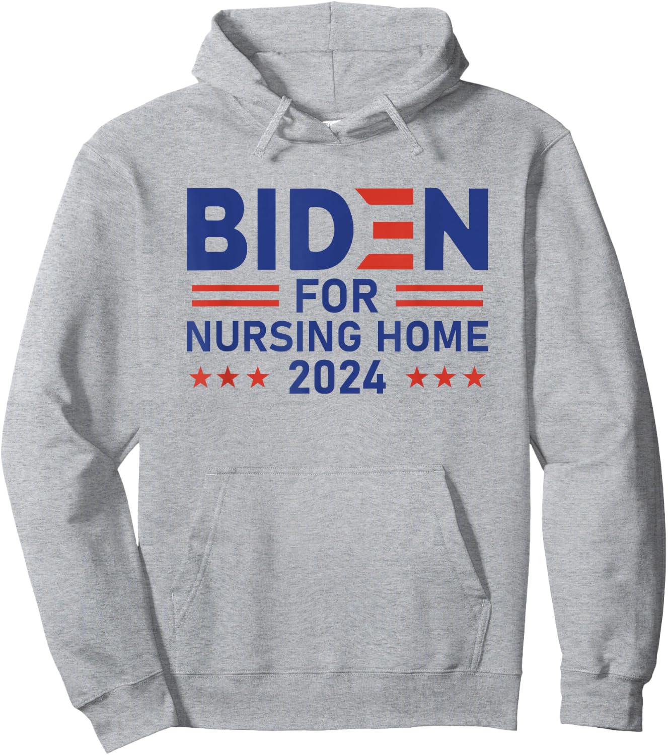 Joe Biden For Nursing Home 2024 Distressed Hoodie - Hoodie | Ash
