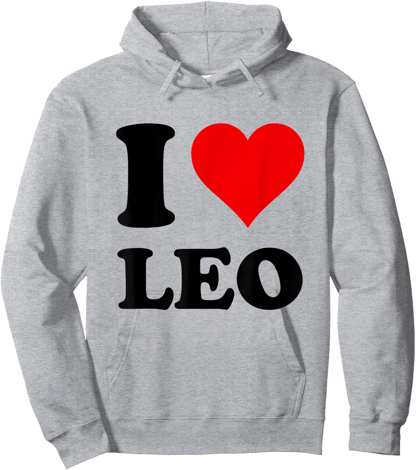 I Love Leo Hoodie - Hoodie | Ash
