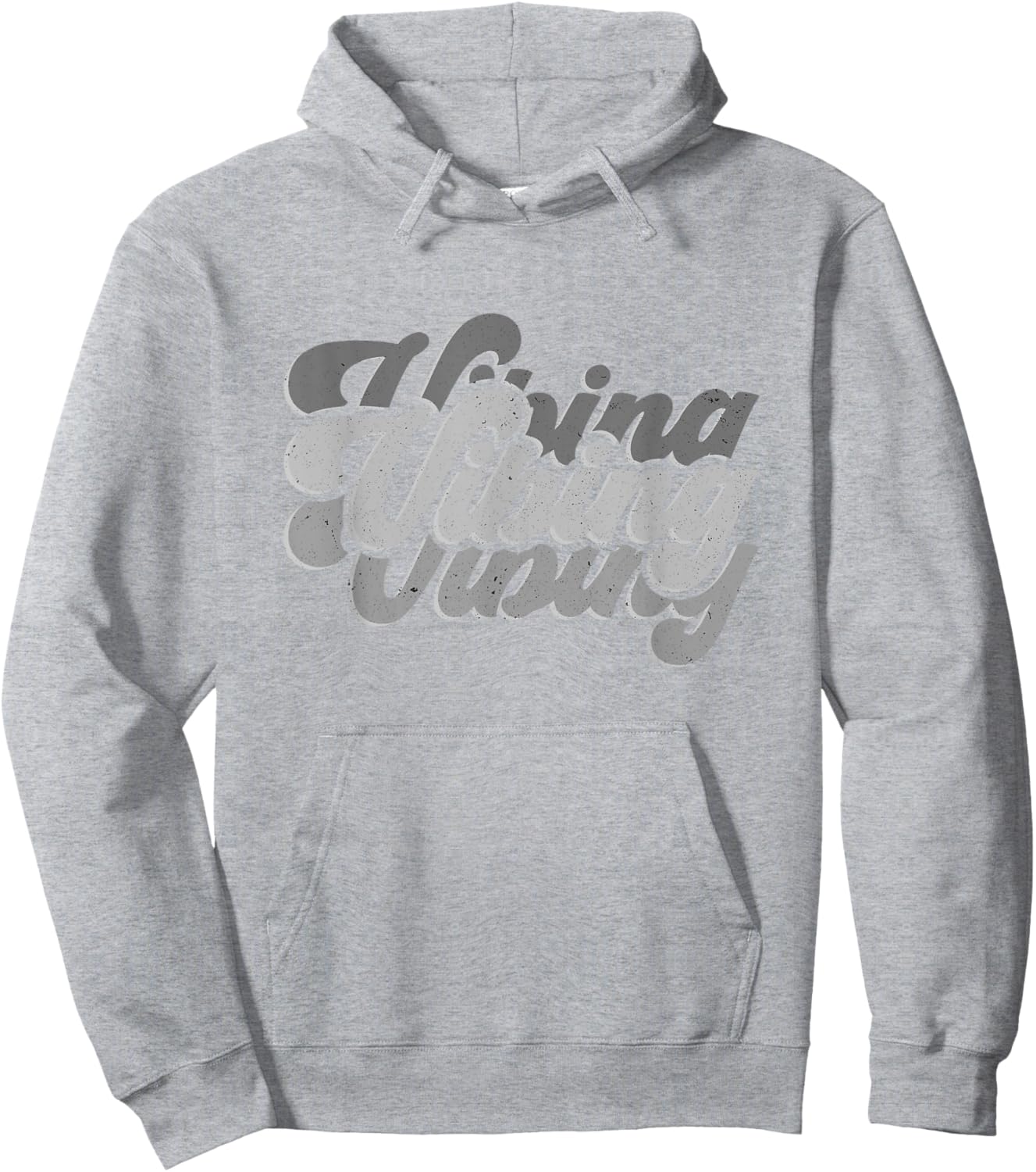 Vibing on All Blue Color Graphic Hoodie - Hoodie | Ash