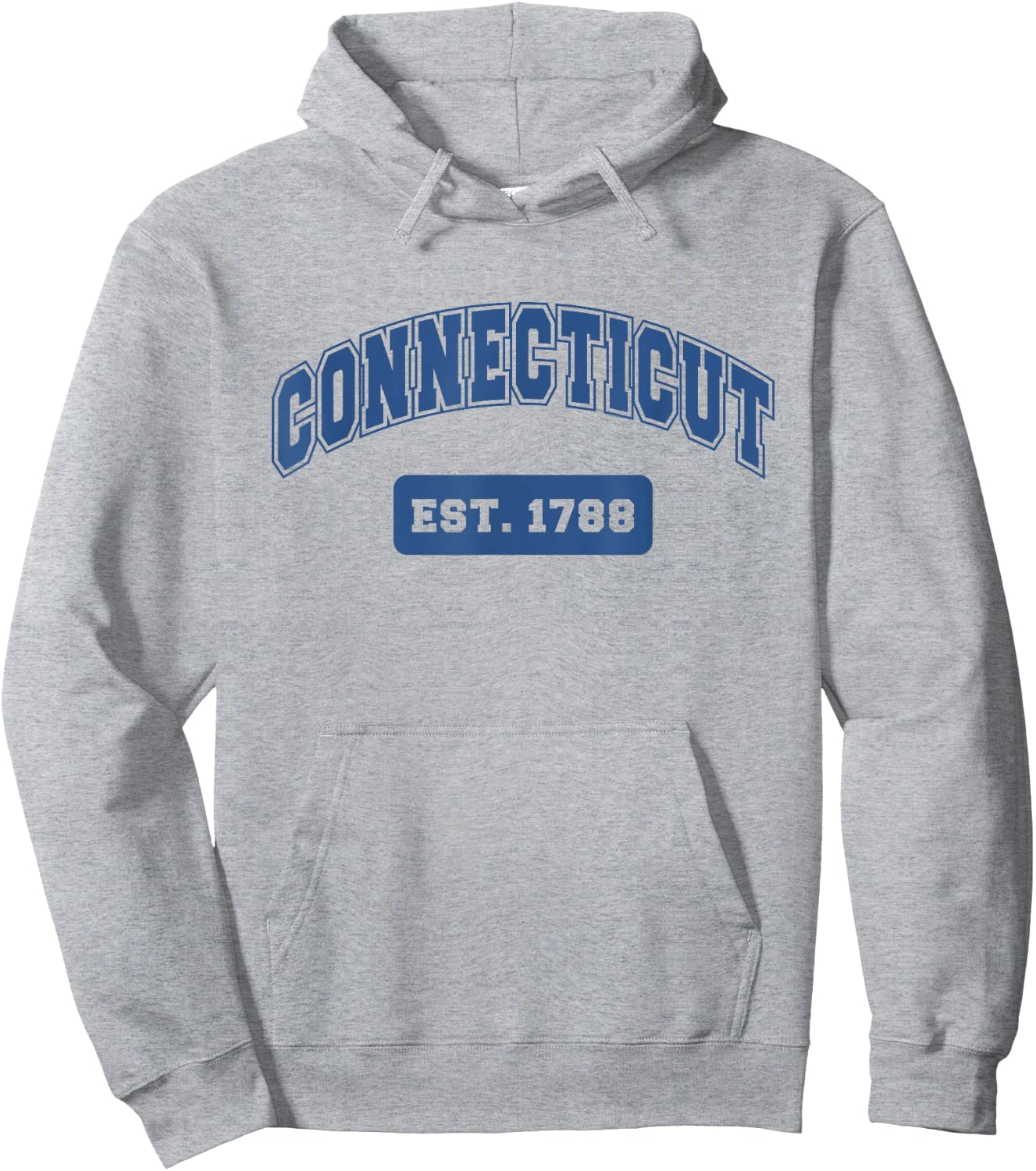Connecticut 1788 Varsity Retro Style Hoodie - Hoodie | Ash