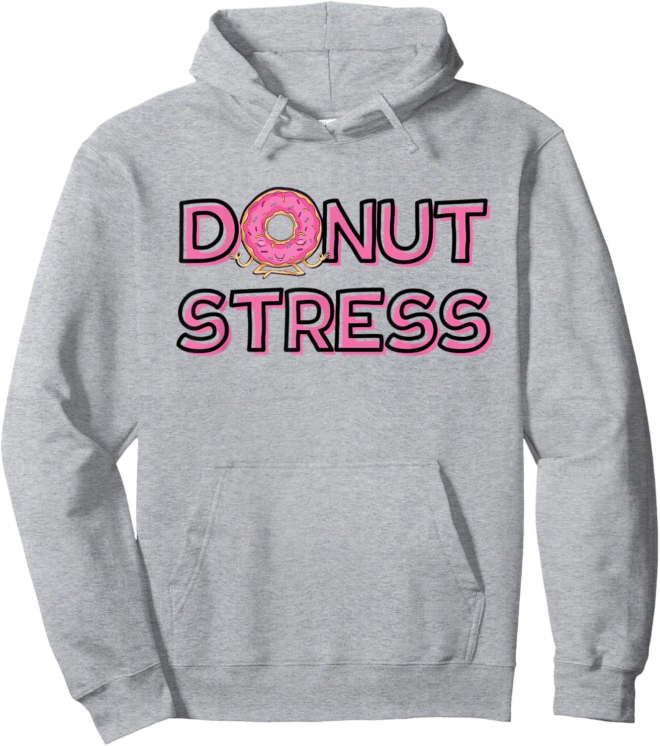 Donut Stress with pink yoga donut Hoodie - Hoodie | Ash
