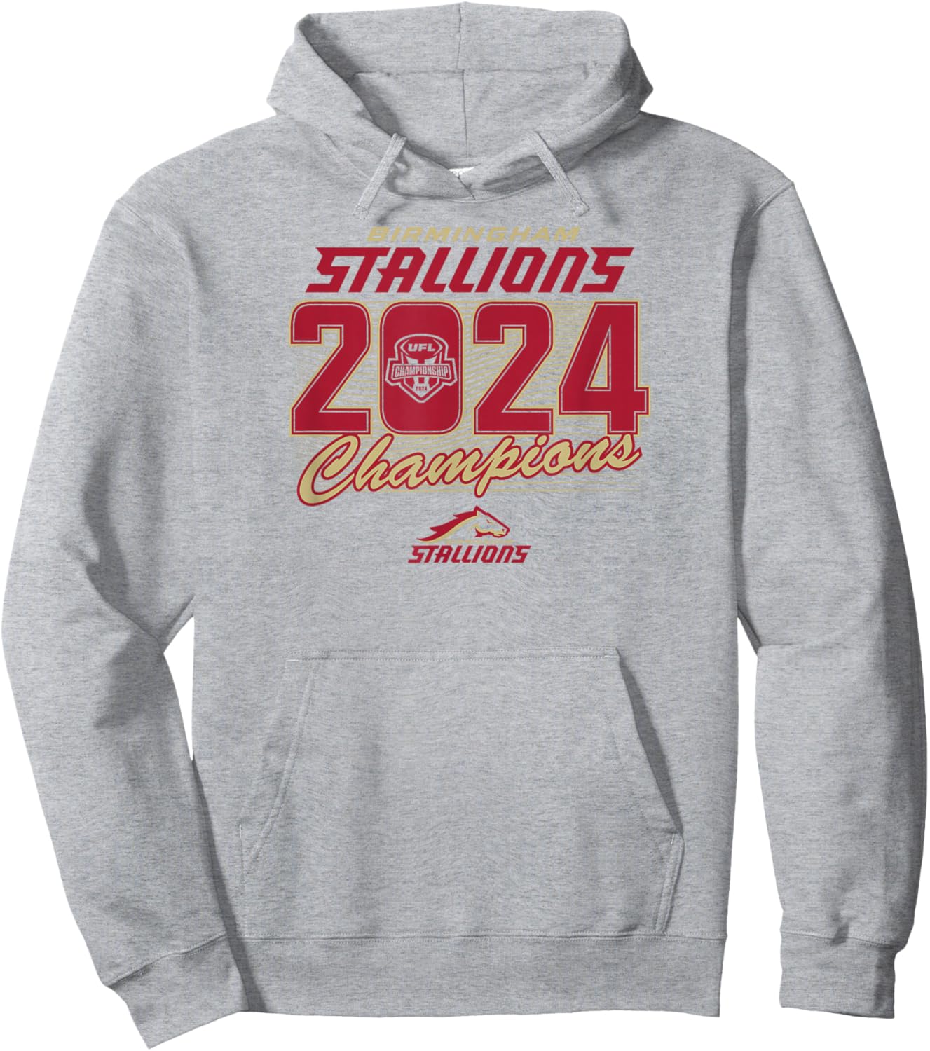 Birmingham Stallions - 2024 UFL Champions - UFL Hoodie - Hoodie | Ash