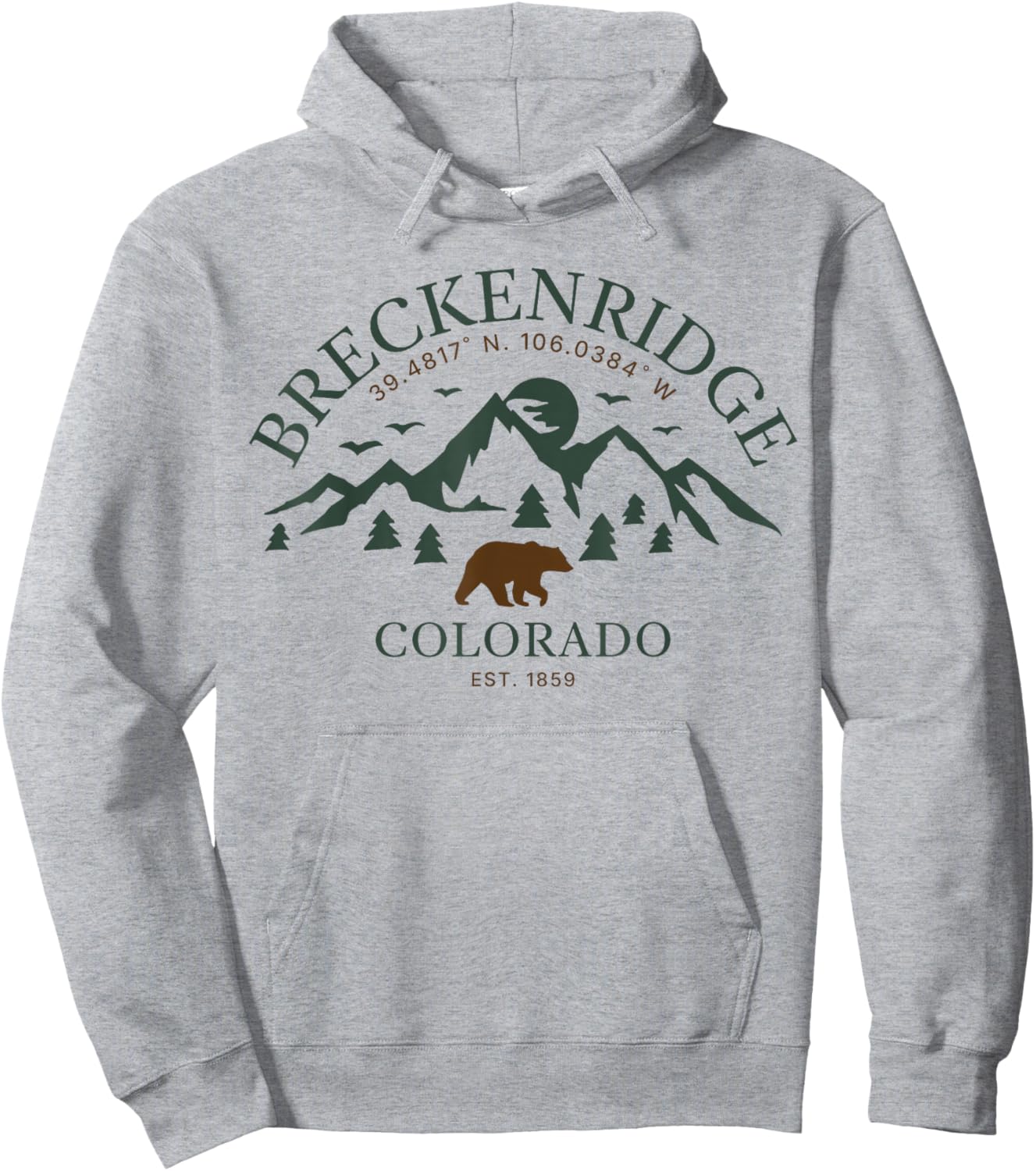 Breckenridge Colorado Hoodie - Hoodie | Ash