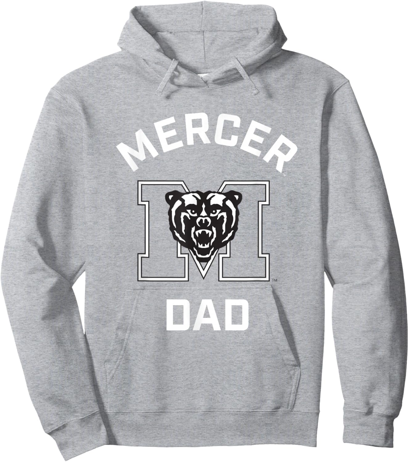 Mercer University Bears Arched Dad Hoodie - Hoodie | Ash