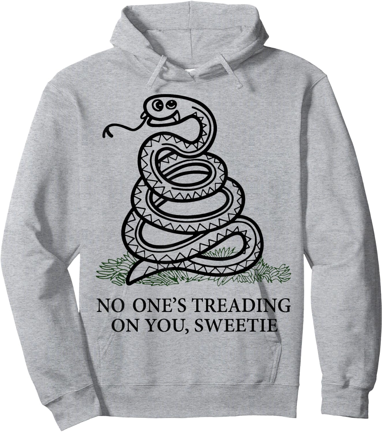 No One's Treading On You Sweetie Snake Hoodie - Hoodie | Ash