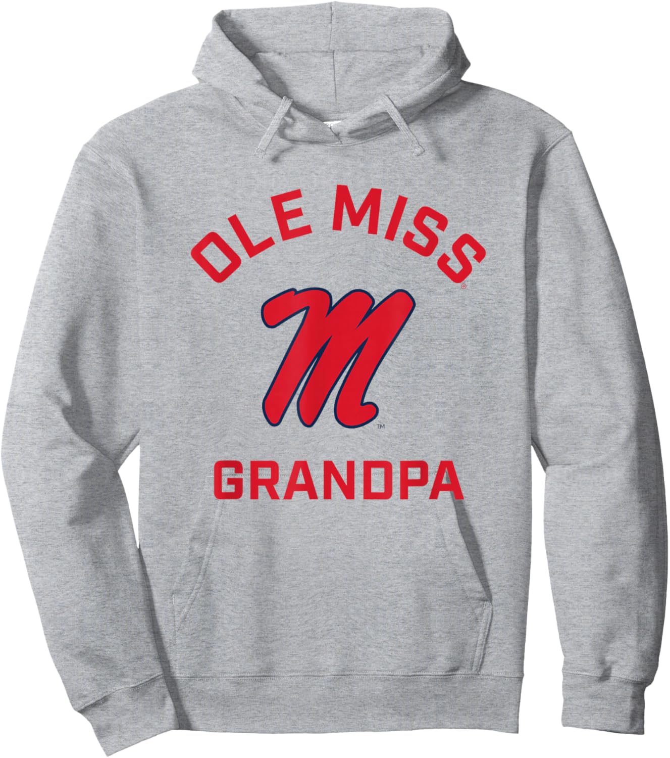 Ole Miss Rebels Arched Grandpa Hoodie - Hoodie | Ash