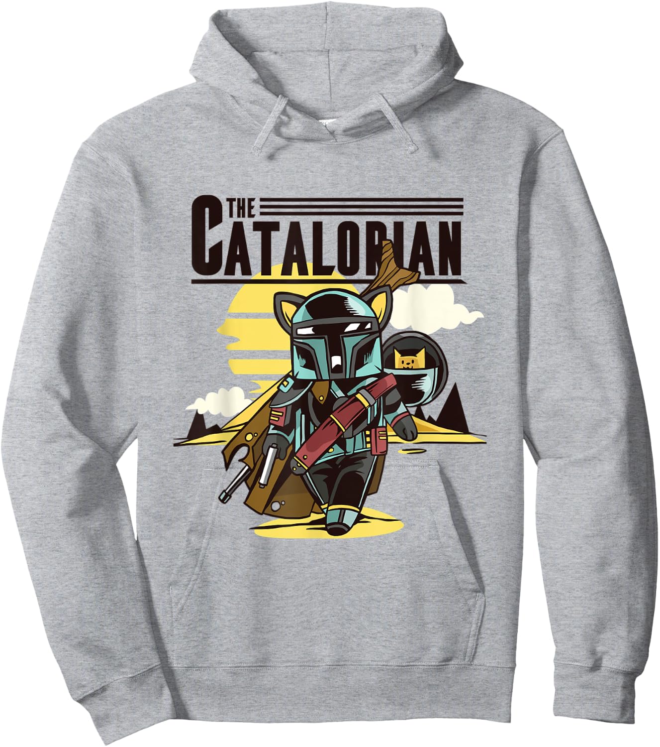 The Catalorian - Funny Sci-Fi/Cat Lovers gift Hoodie - Hoodie | Ash