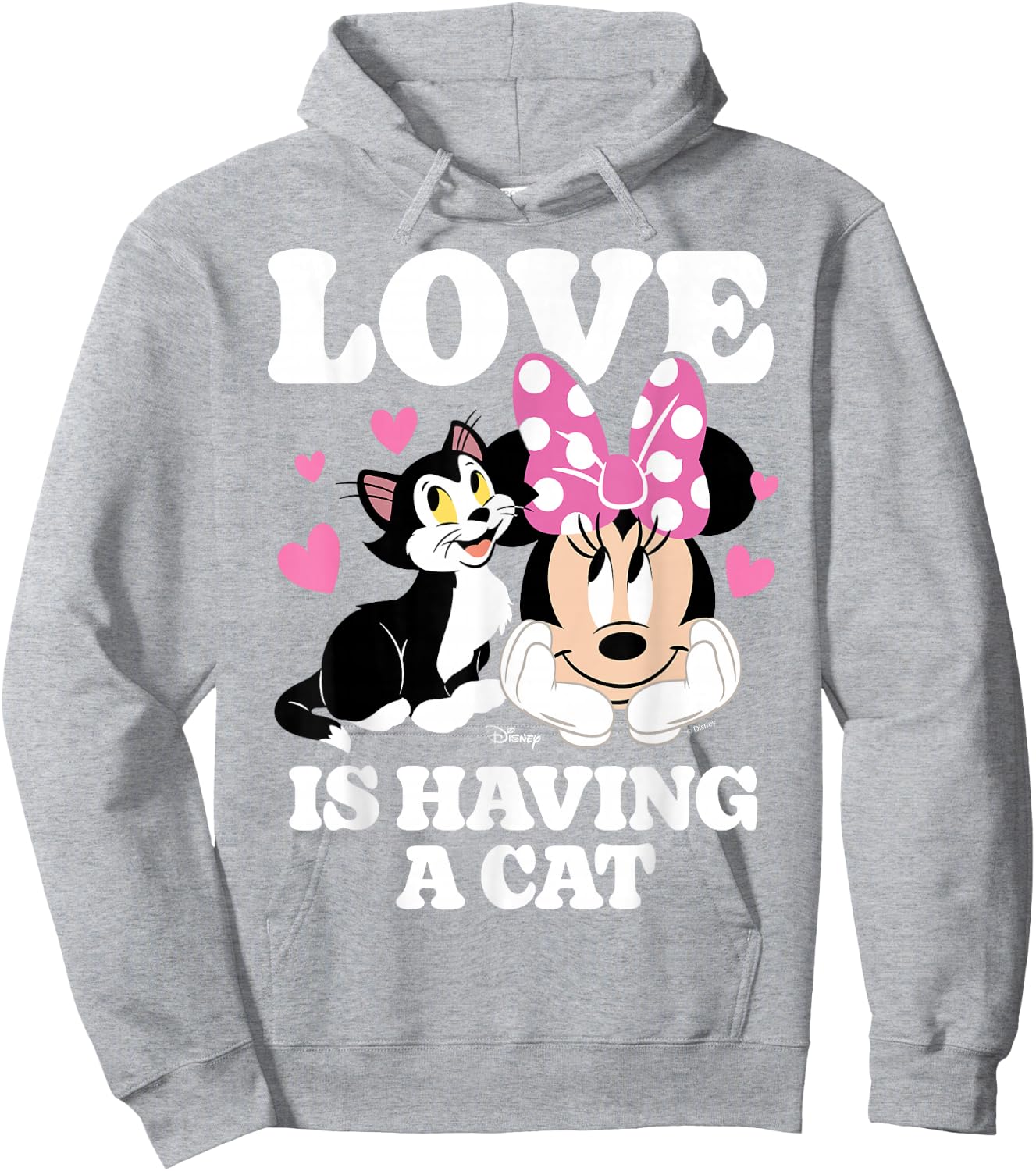 Minnie Mouse - Figaro Love is Having A Cat Hoodie - Hoodie | Ash
