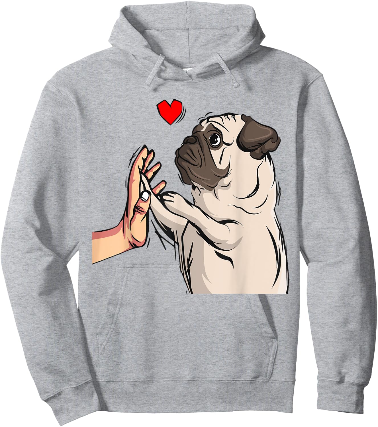 Pug Love Funny Dog Lover Owner Girls Gift Hoodie - Hoodie | Ash