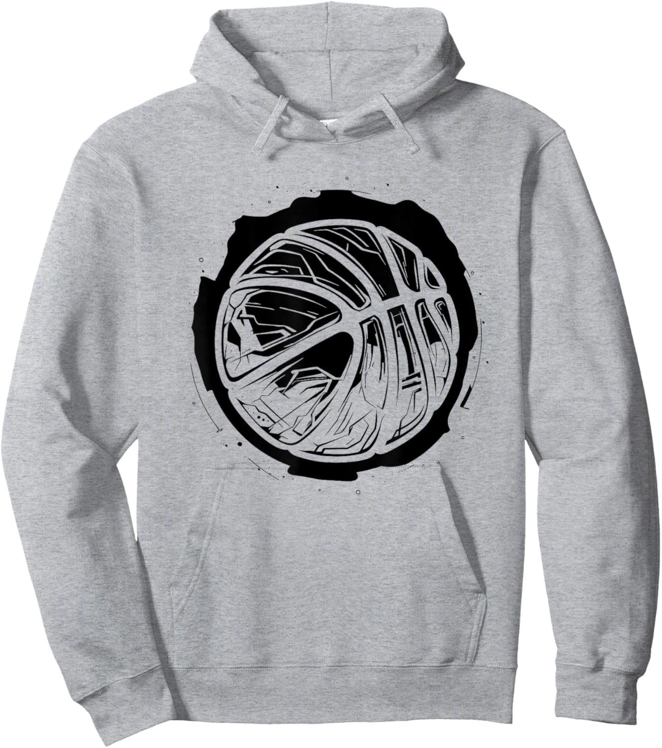 Basketball Ball Drawing Team Sport Hoodie - Hoodie | Ash
