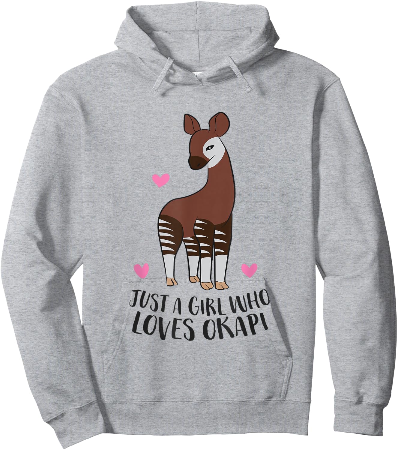 Cute Okapi Girl Just a Girl Who Loves Okapis Hoodie - Hoodie | Ash
