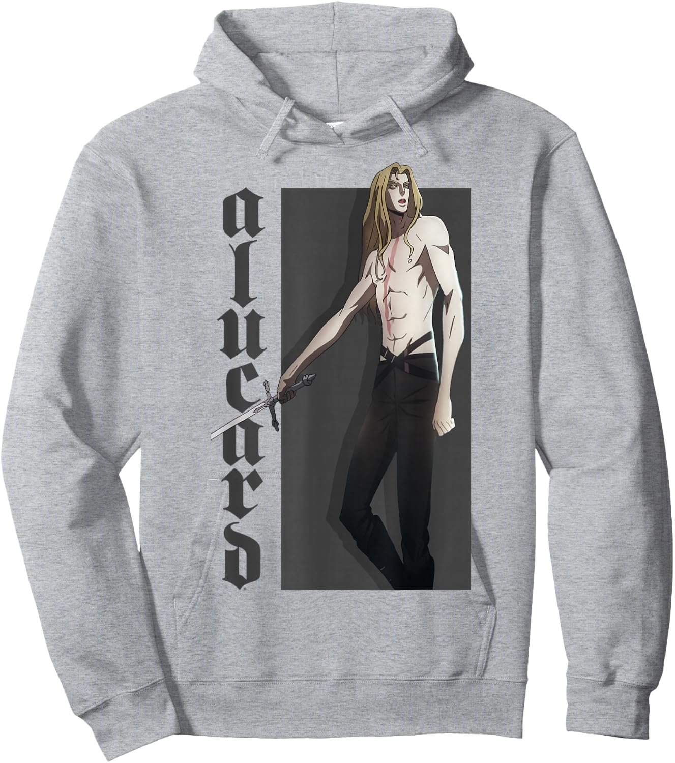 Netflix Castlevania Alucard Character Portrait Hoodie - Hoodie | Ash