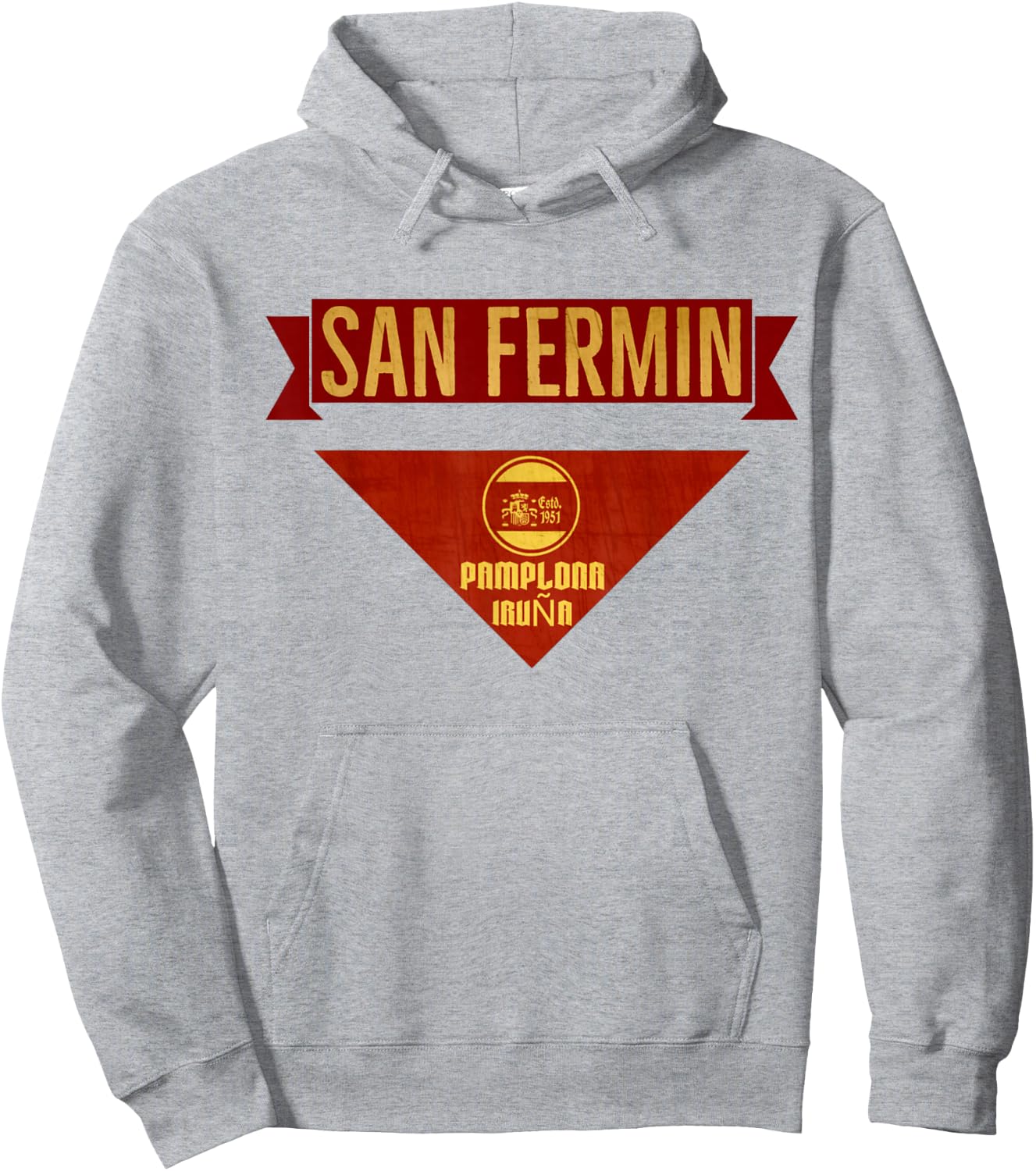San Fermin Scarf - Pampolna Bull Run Costume Hoodie - Hoodie | Ash