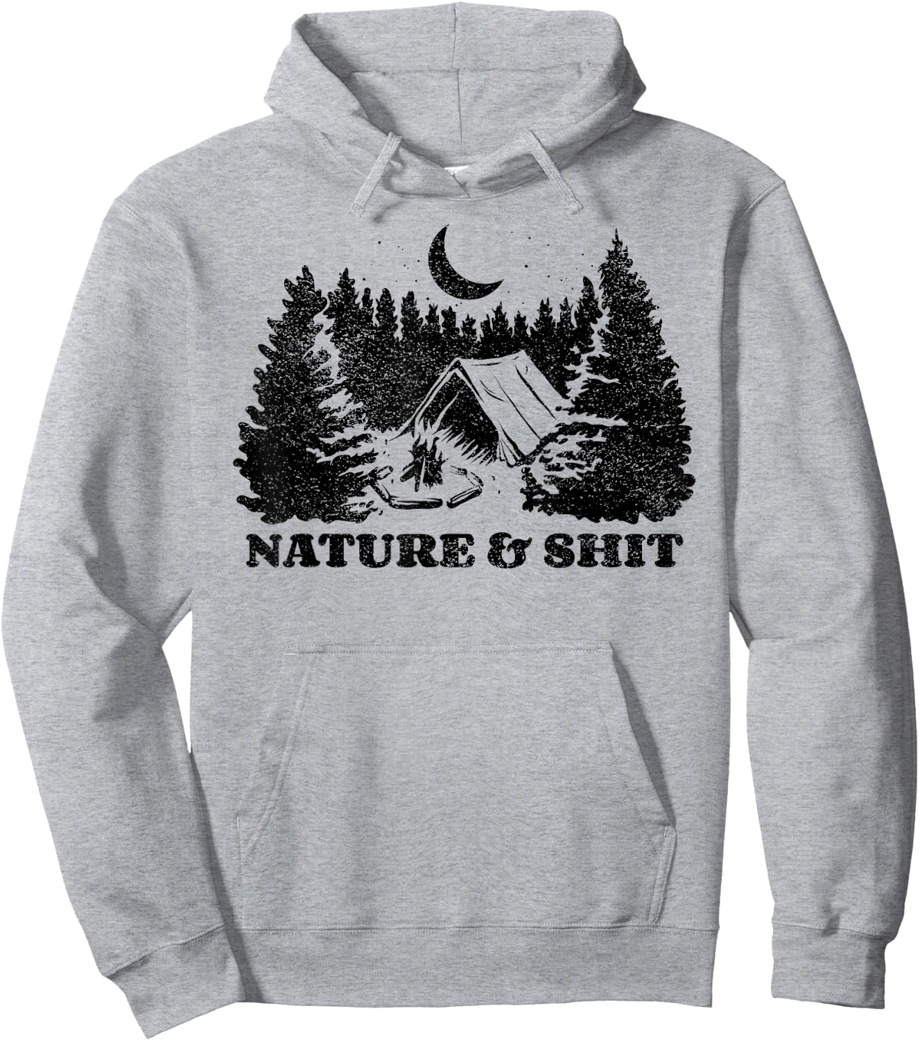 Funny Outdoors Nature & Shit Forest Hoodie - Hoodie | Ash