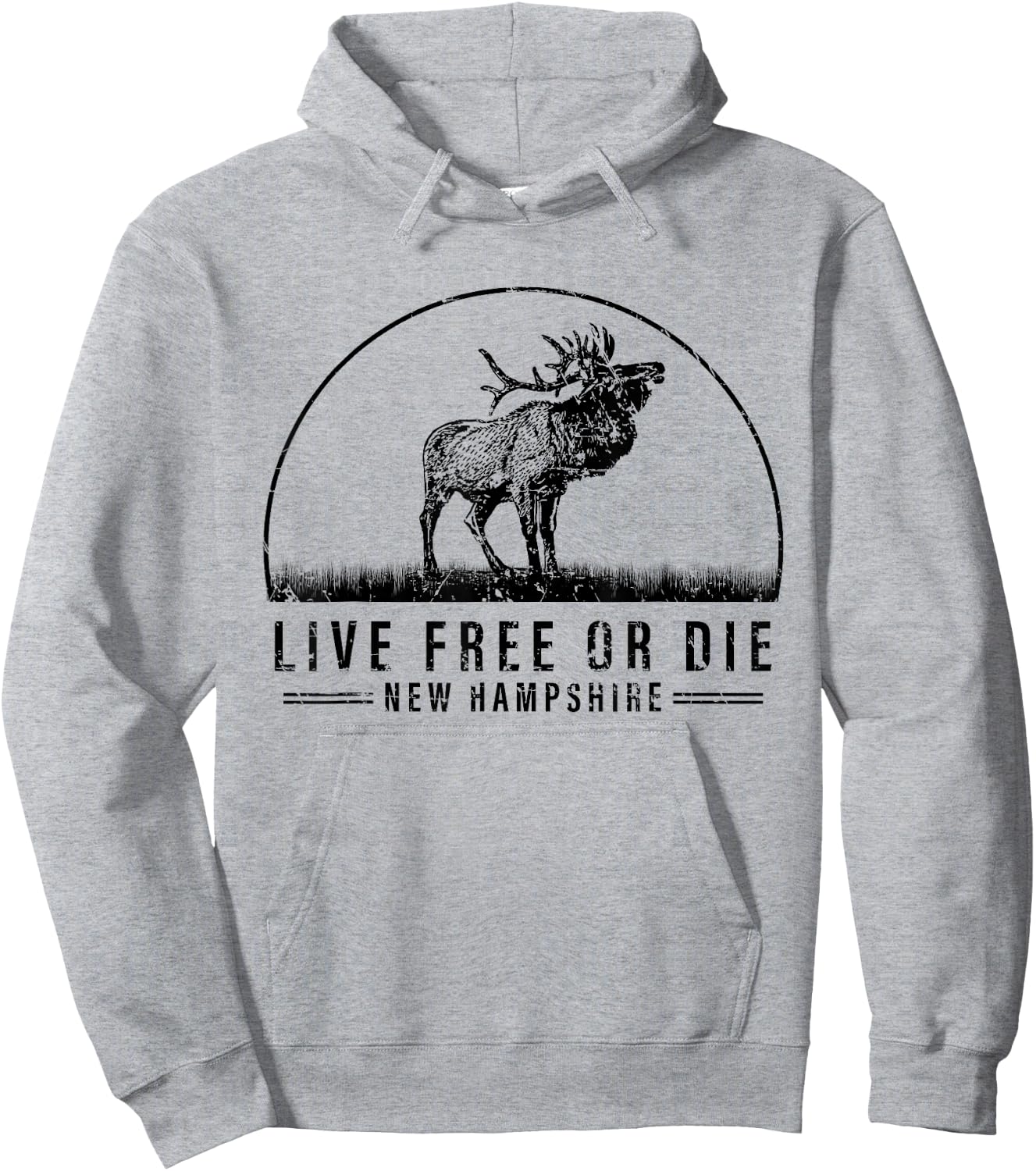 Live Free Or Die New Hampshire Hoodie - Hoodie | Ash